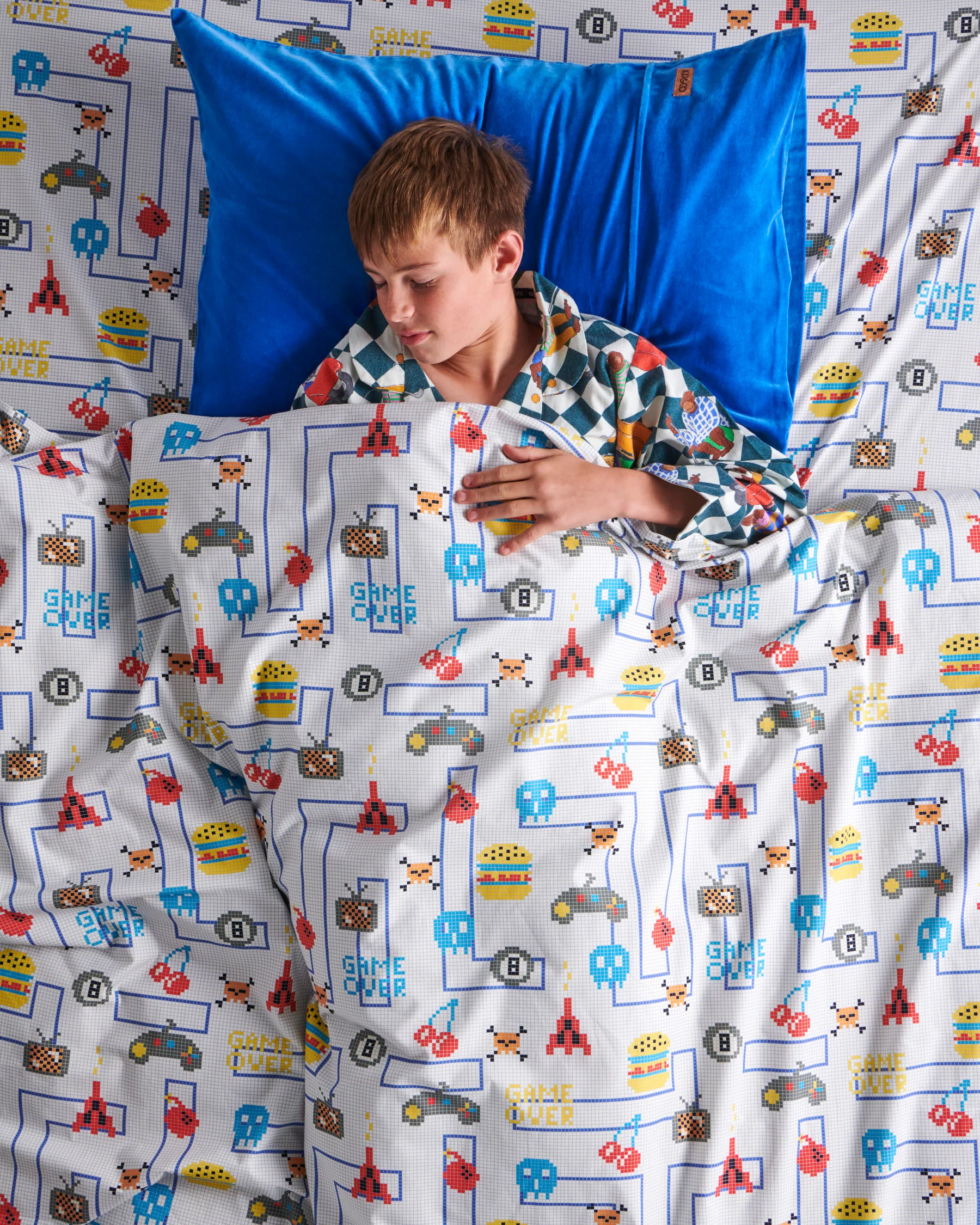 Gamer White Organic Cotton Quilt Cover - Image 5