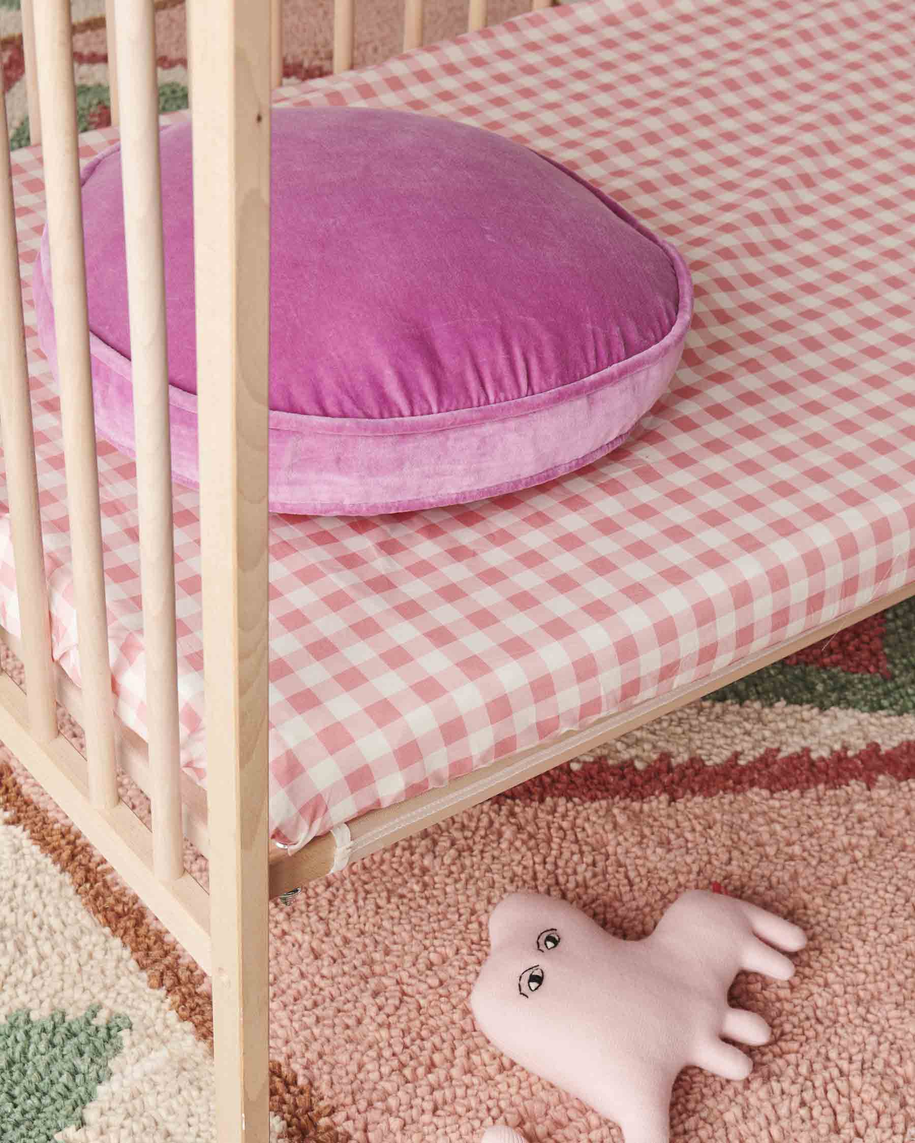 Gingham Candy Organic Cotton Baby Fitted Sheet - Image 2