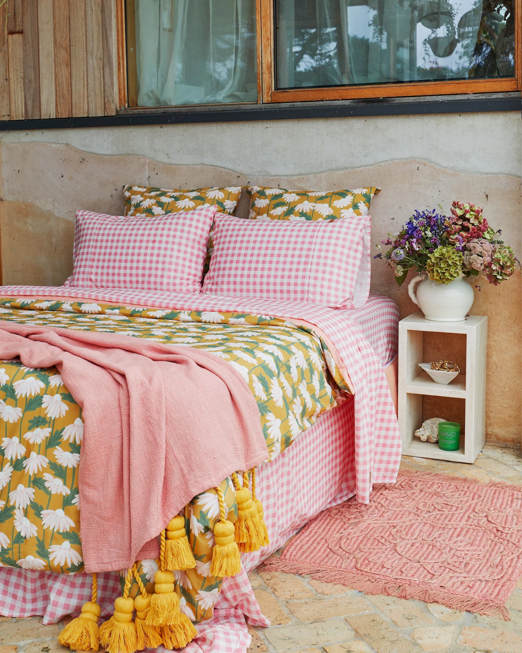 Gingham Candy Organic Cotton Flat Sheet (US) - Image 3