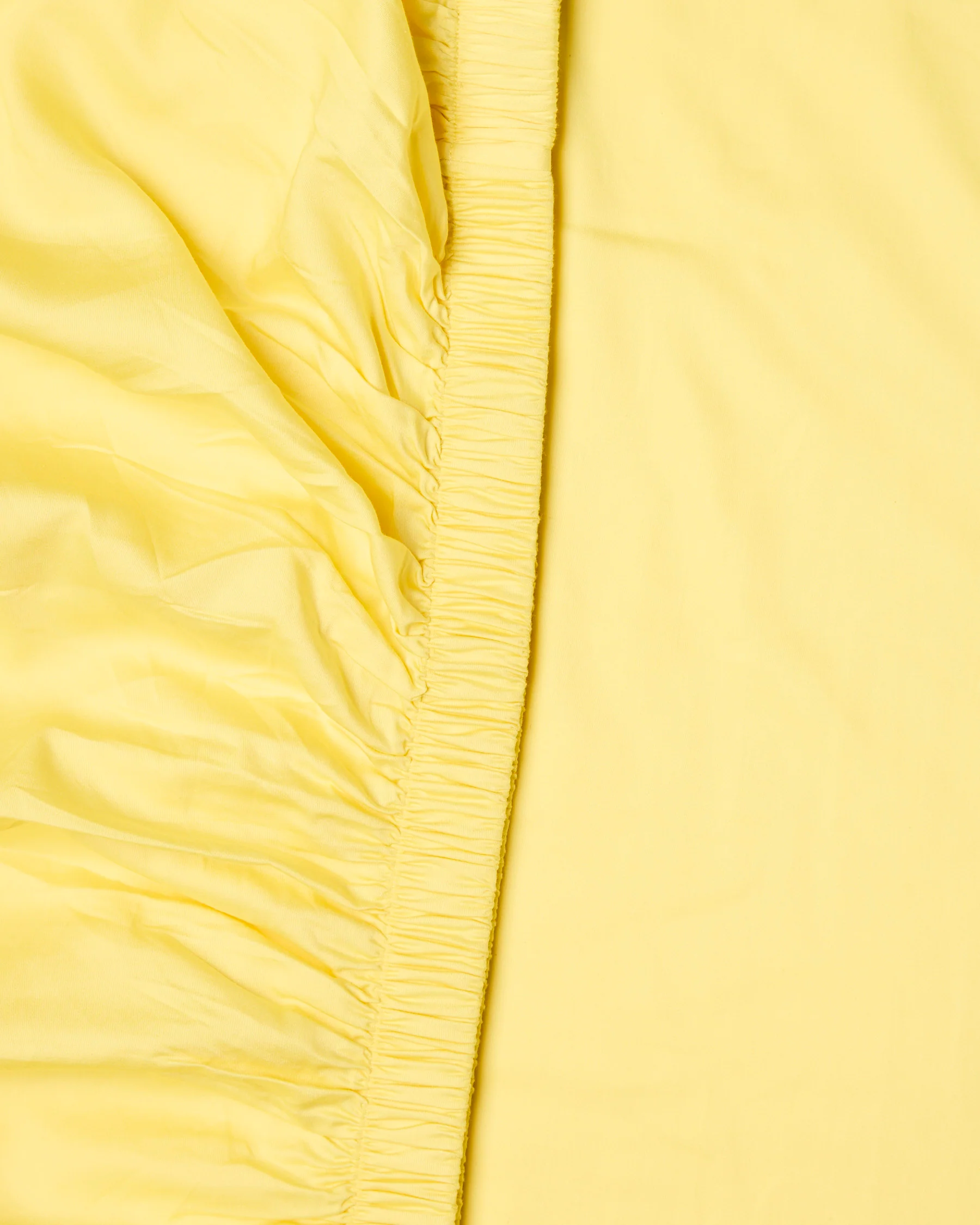 Glow In Lemon Bamboo Cotton Fitted Sheet