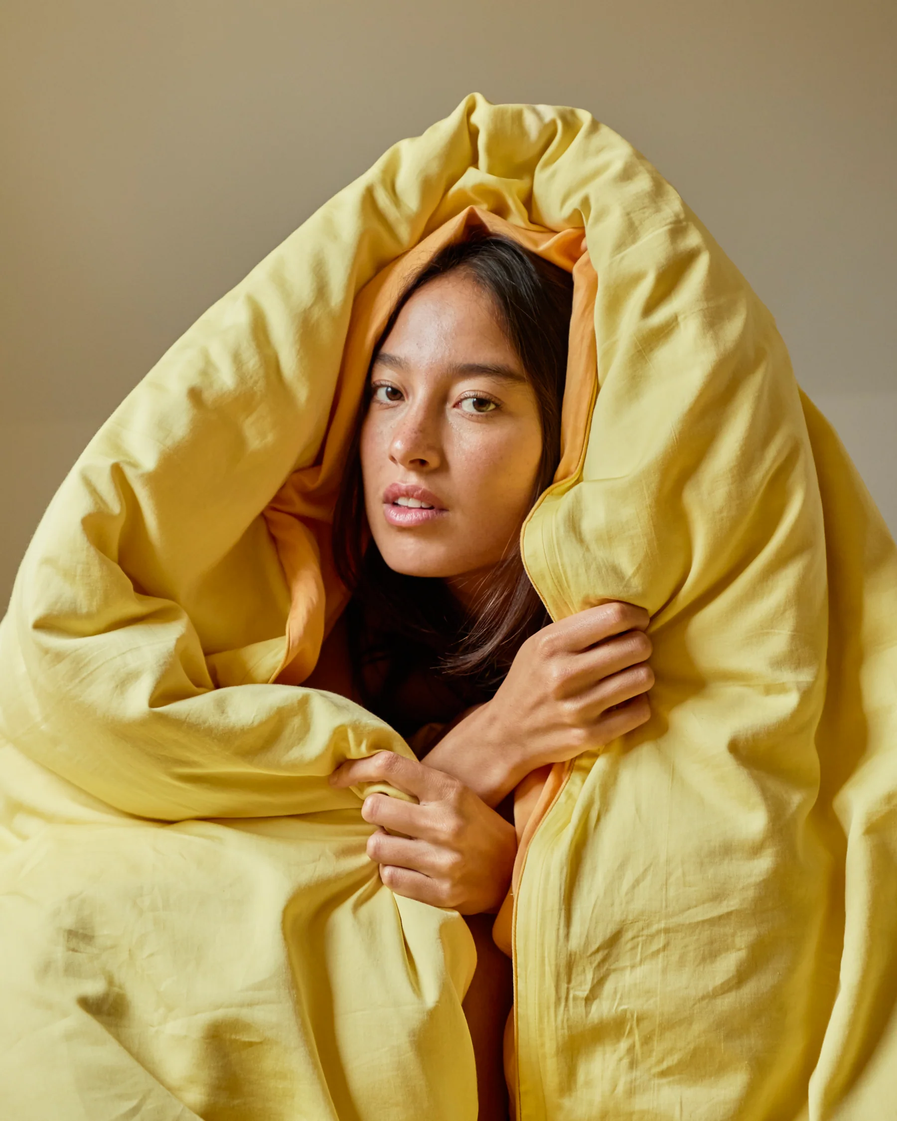 Glow In Yellow Bamboo Cotton Quilt Cover - Image 2