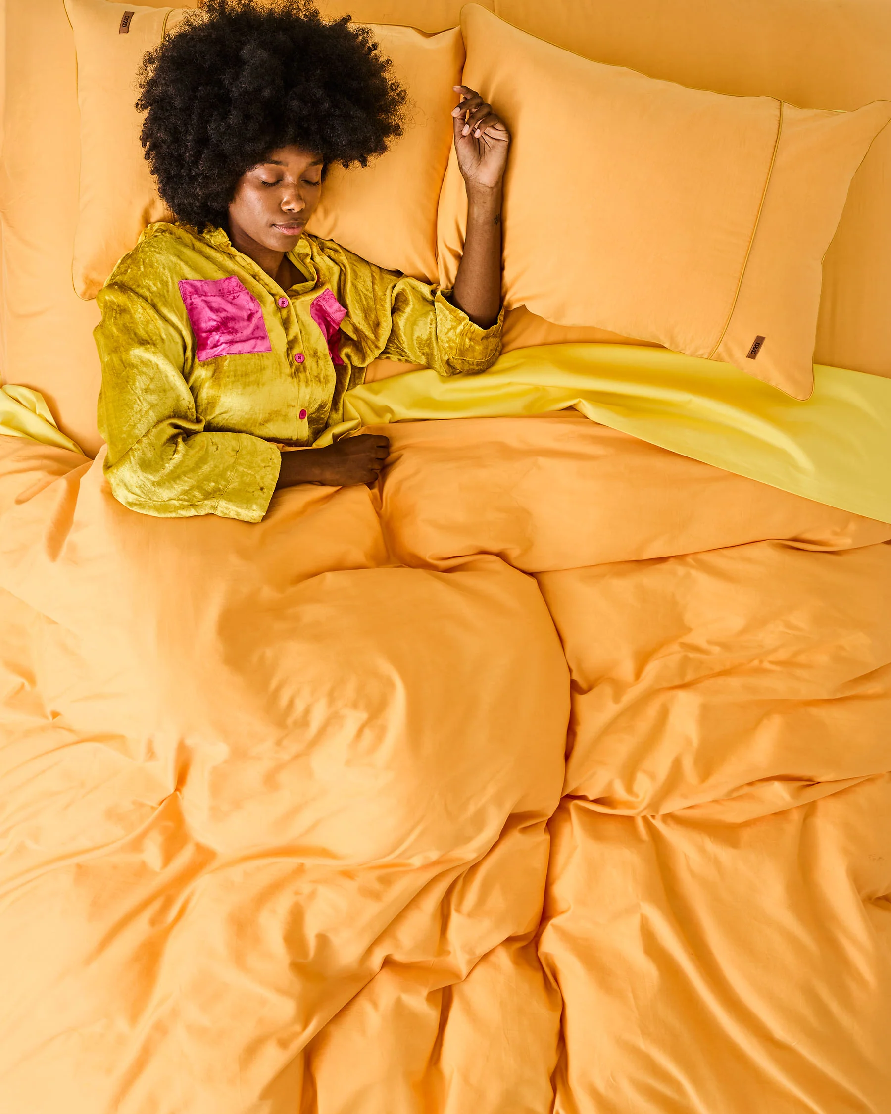 Glow In Yellow Bamboo Cotton Quilt Cover - Image 4