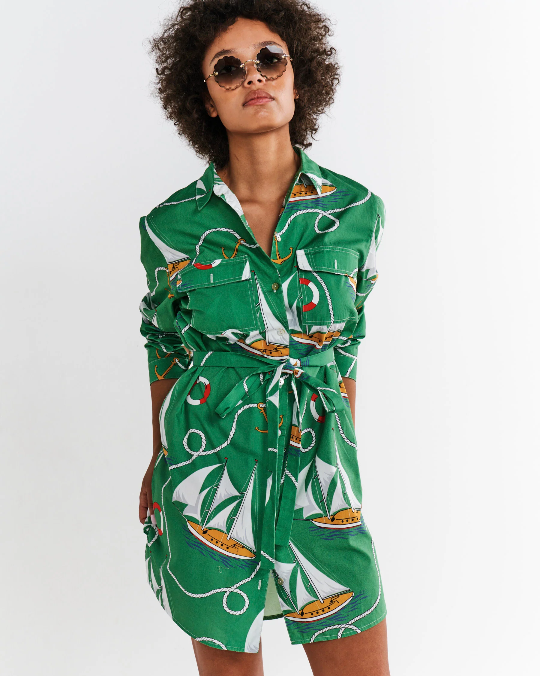 Hey Sailor Adult Sicilian Shirt Dress - Image 5