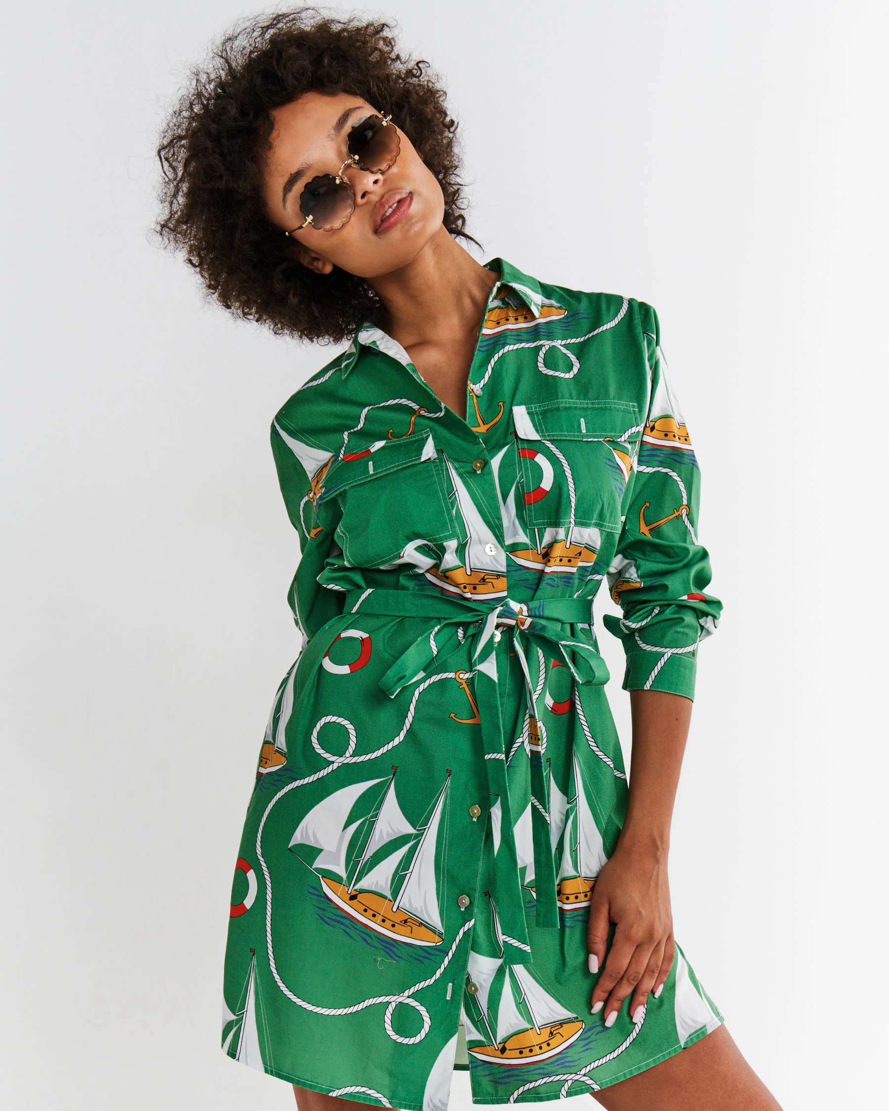 Hey Sailor Adult Sicilian Shirt Dress - Image 6