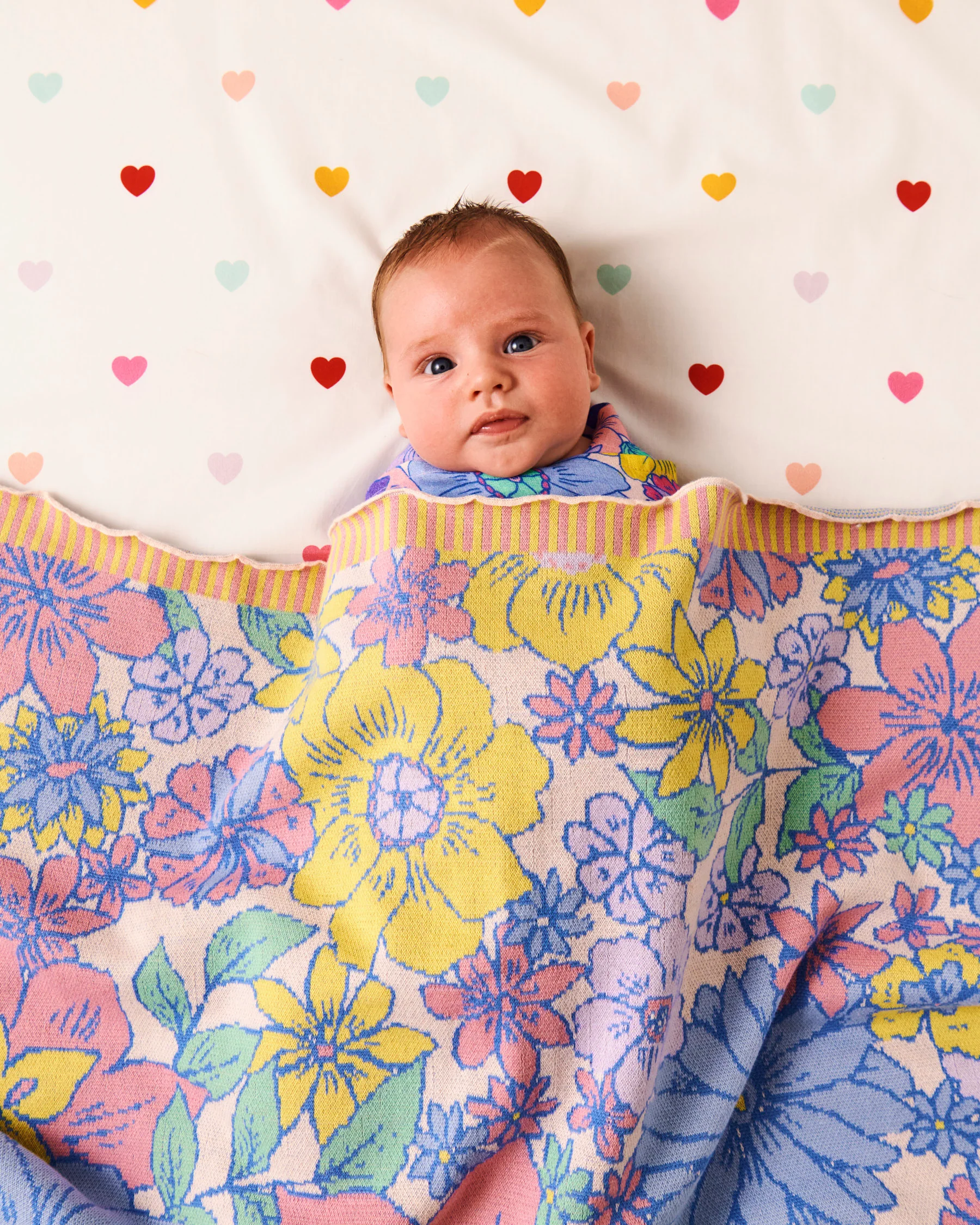 I Heart You Organic Cotton Baby Fitted Sheet - Image 7