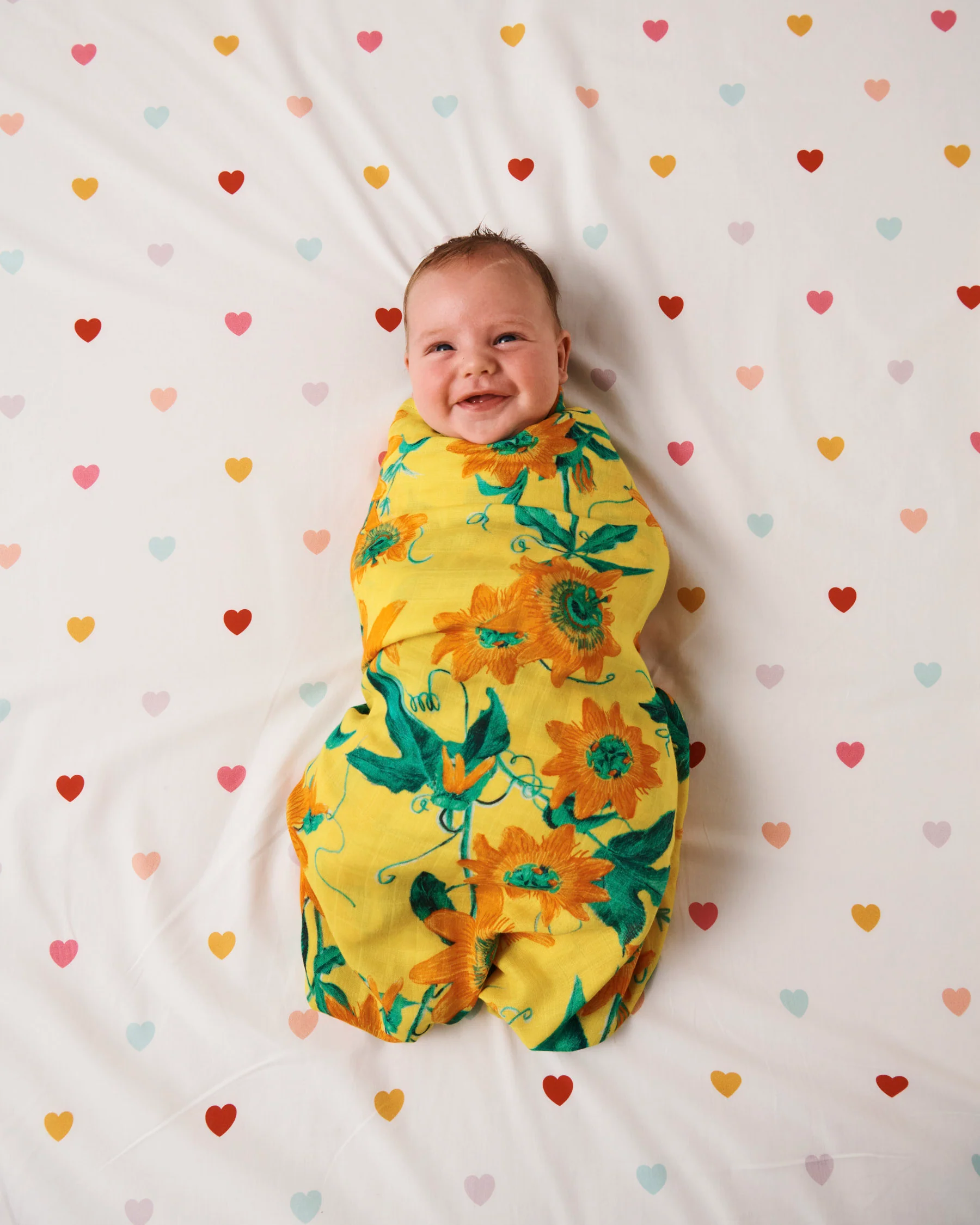 I Heart You Organic Cotton Baby Fitted Sheet - Image 8