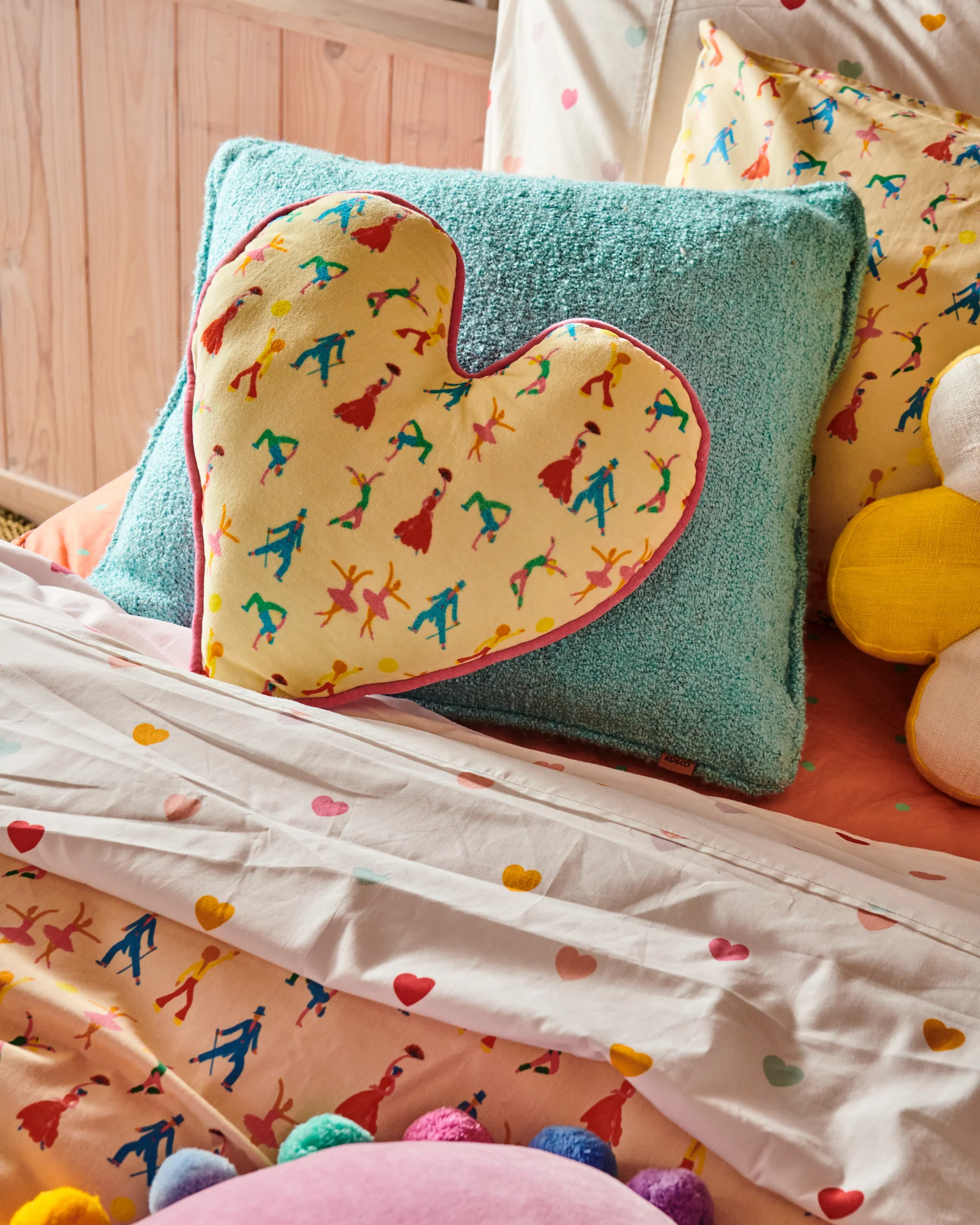 I Heart You Organic Cotton Flat Sheet - Image 4