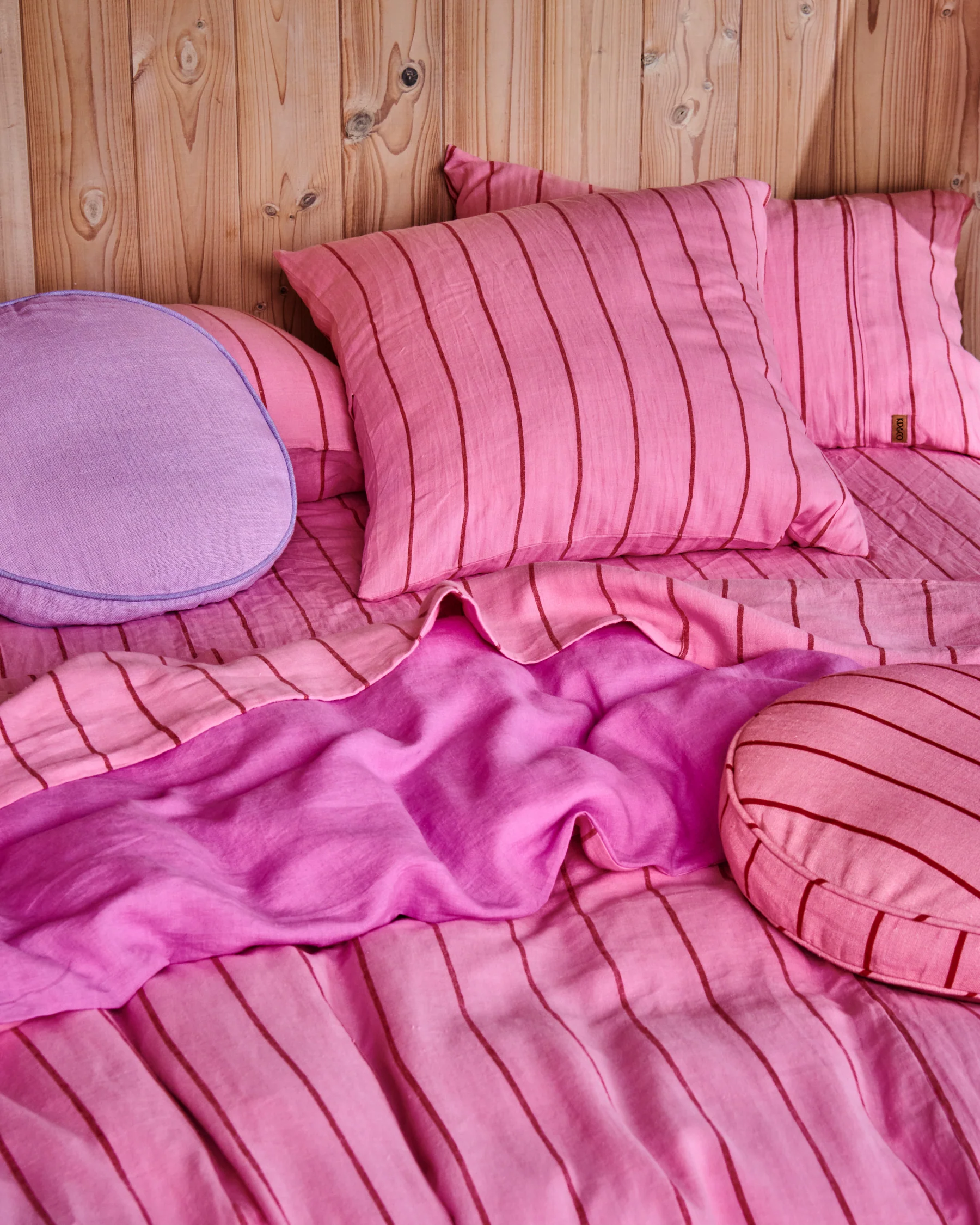 Iced Vovo Stripe Linen European Pillowcases - Image 2