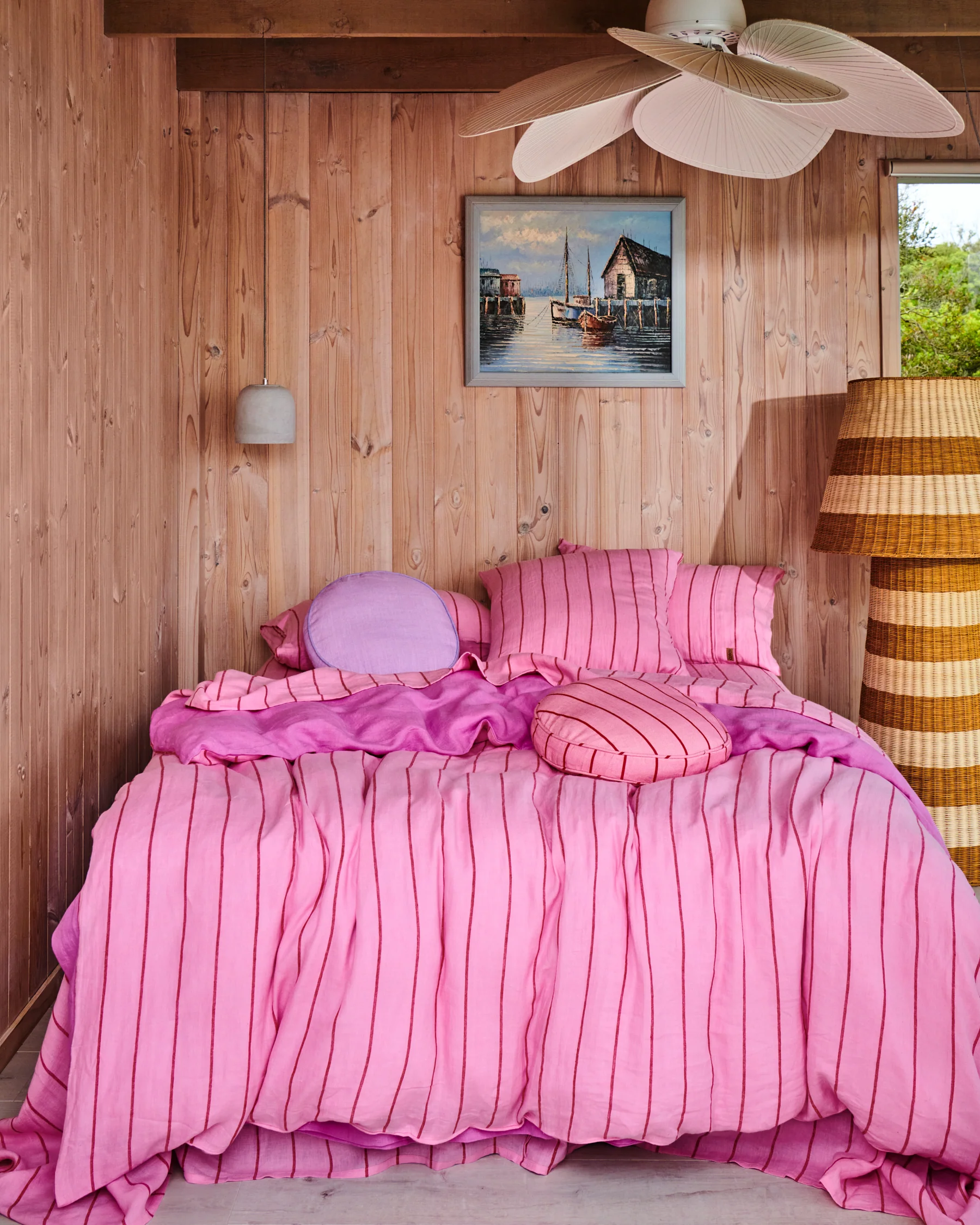 Iced Vovo Stripe Linen European Pillowcases - Image 3