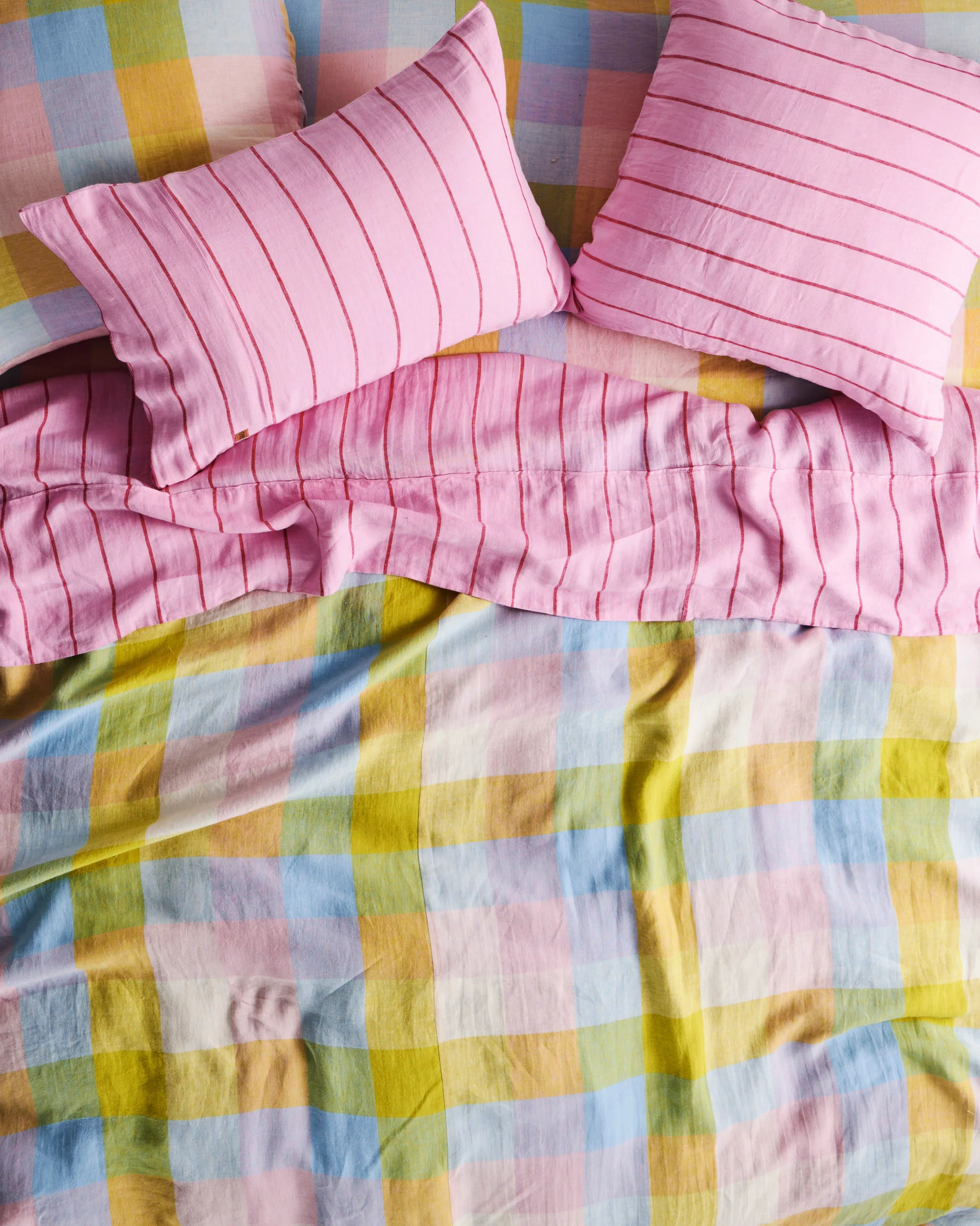 Iced Vovo Stripe Linen European Pillowcases - Image 4