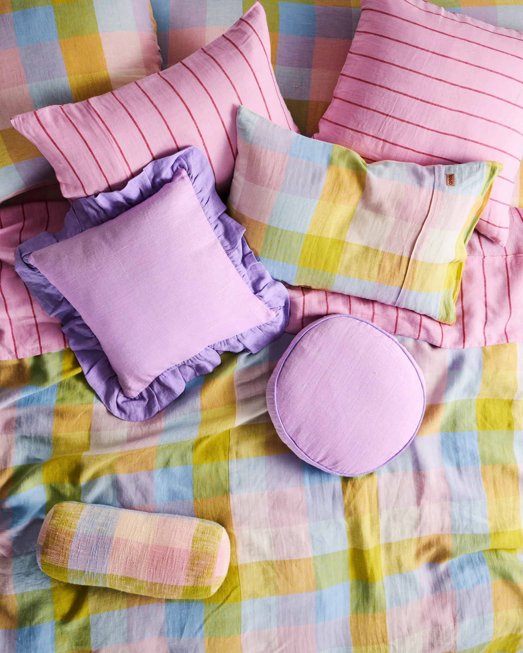 Iced Vovo Stripe Linen European Pillowcases - Image 6