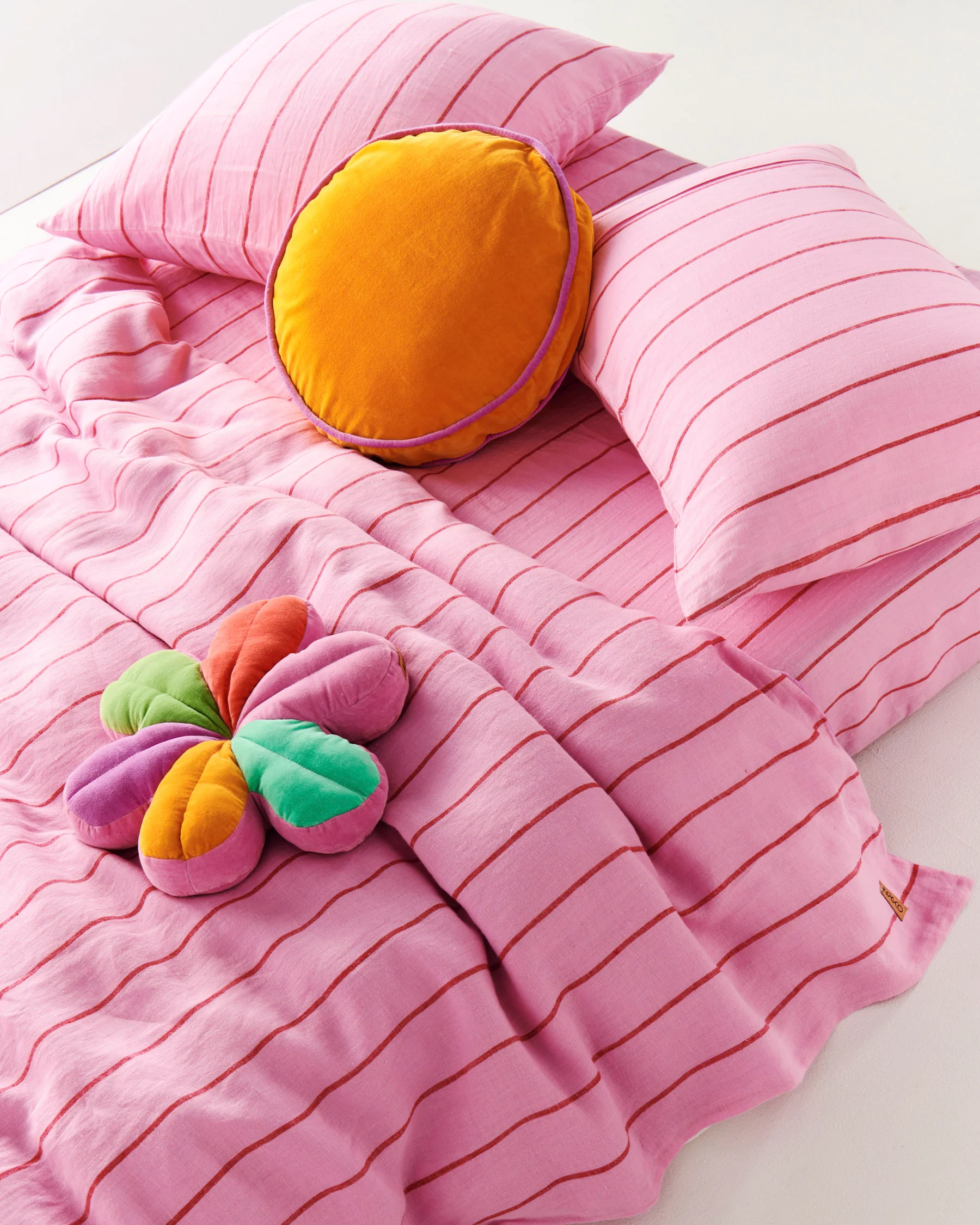 Iced Vovo Stripe Linen European Pillowcases - Image 7