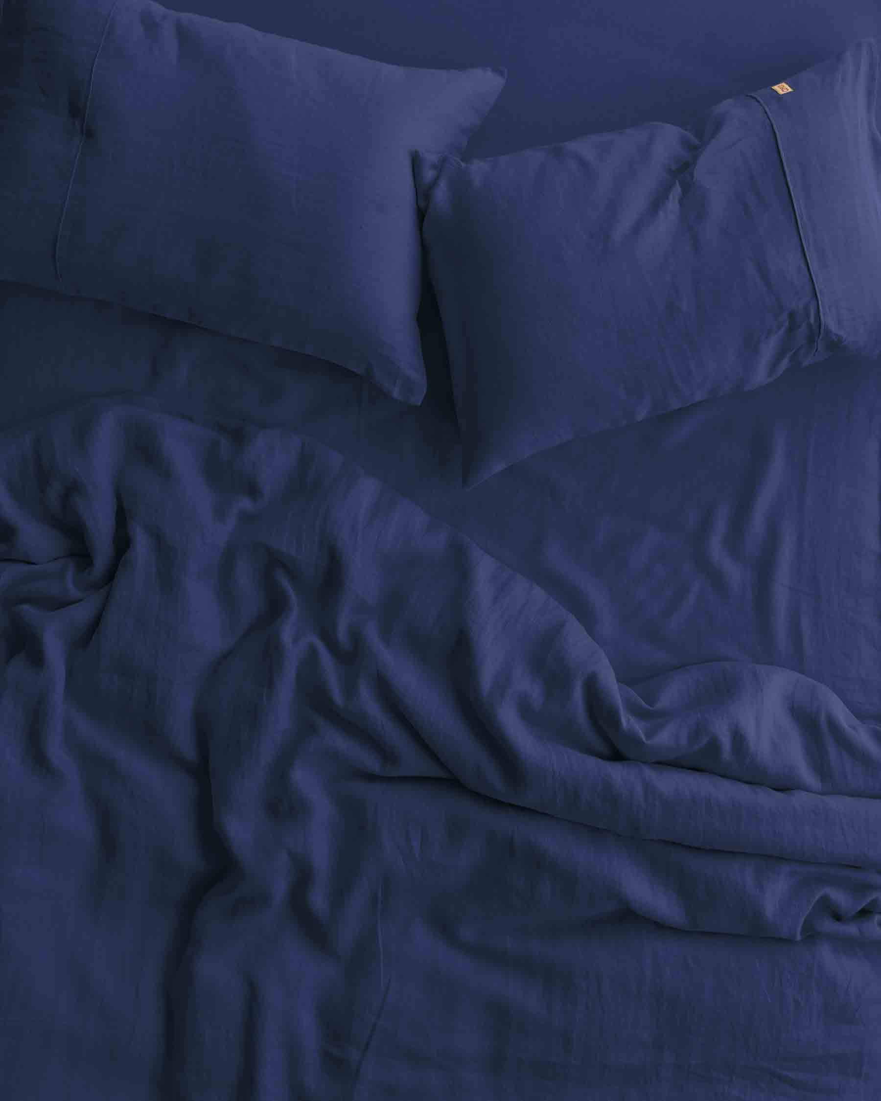 Indigo Linen Flat Sheet (US) - Image 2