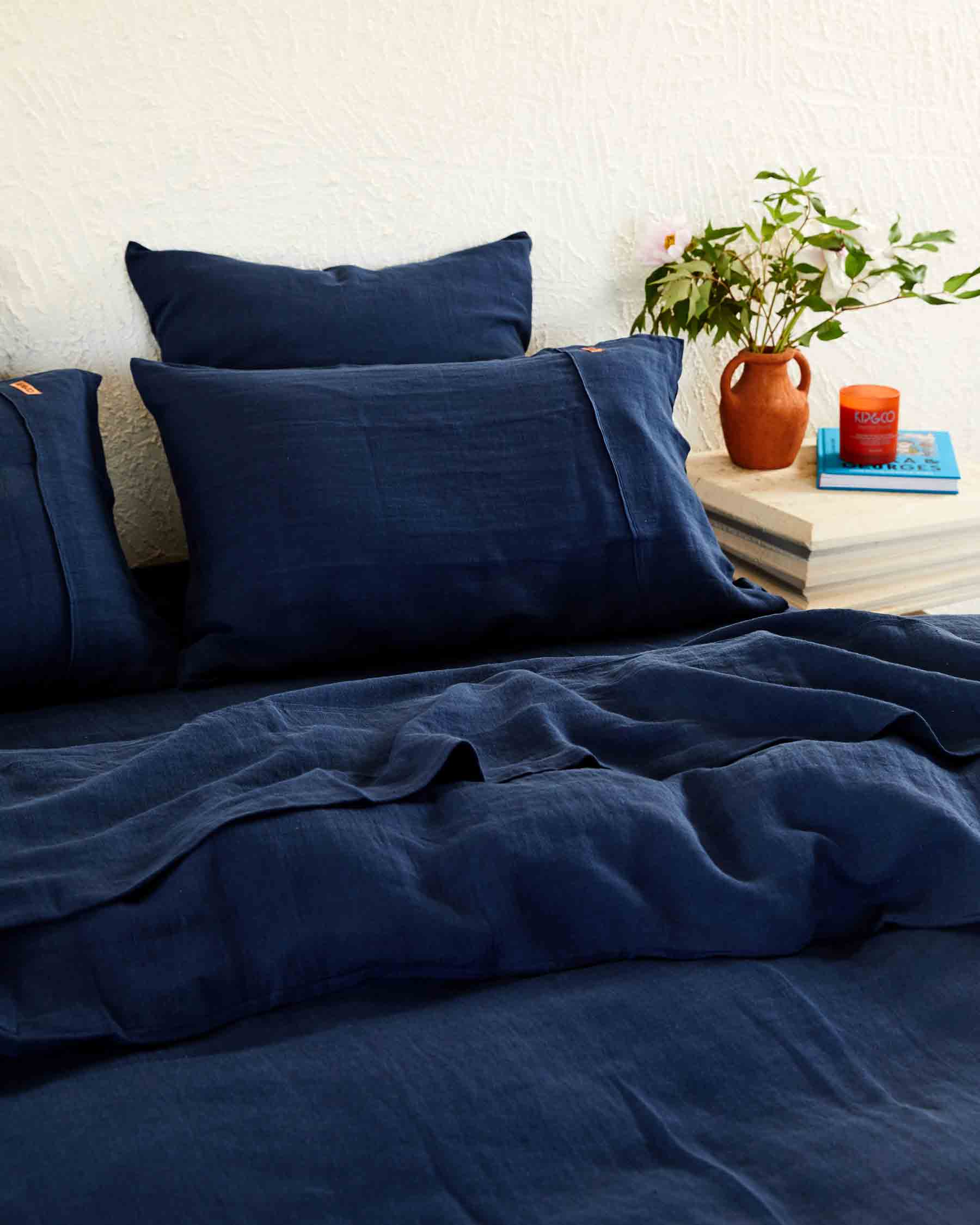 Indigo Linen Flat Sheet (US) - Image 3