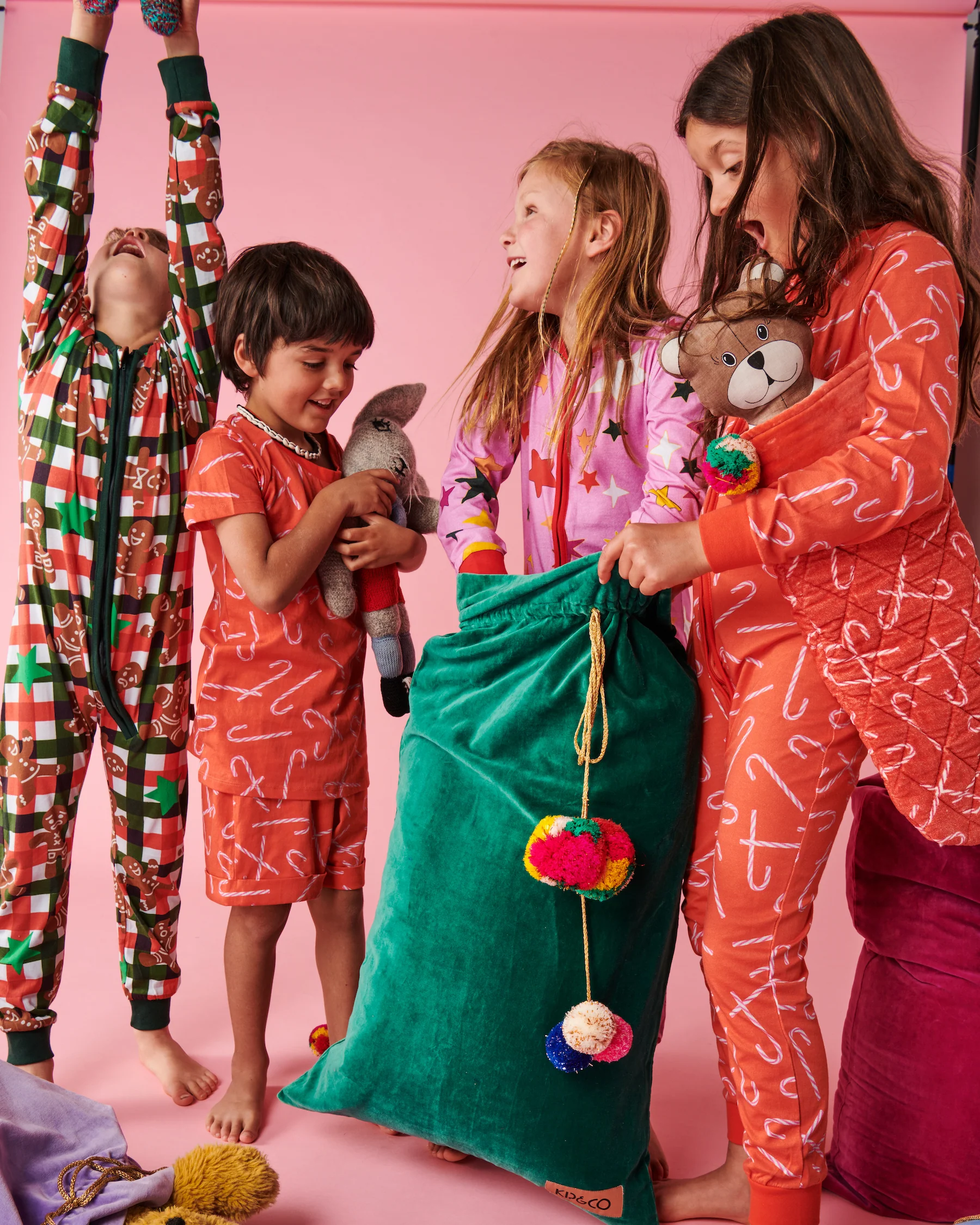 Jade Green Velvet Santa Sack - Image 3