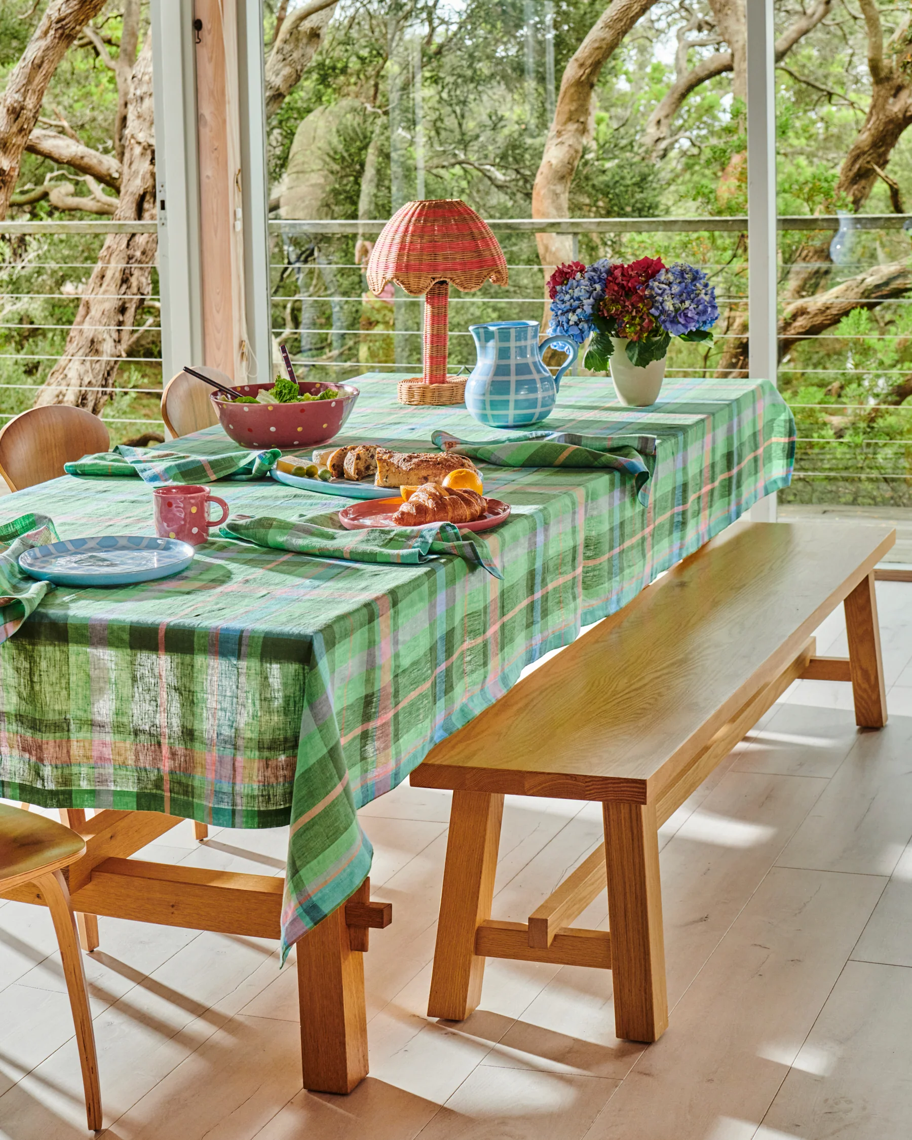 Jewel Of The Nile Tartan Linen 4P Napkin Set - Image 9