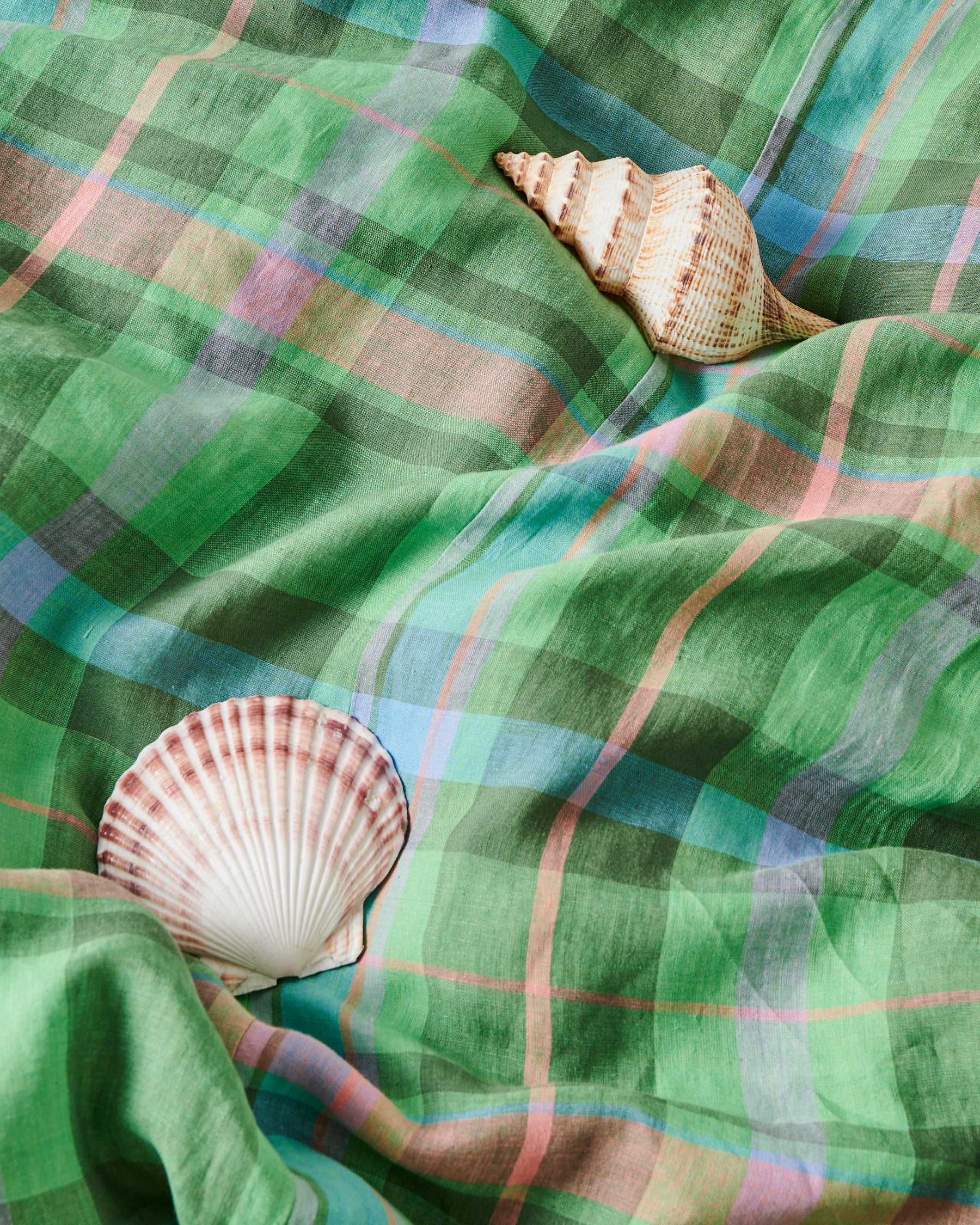 Jewel Of The Nile Tartan Linen Flat Sheet - Image 4