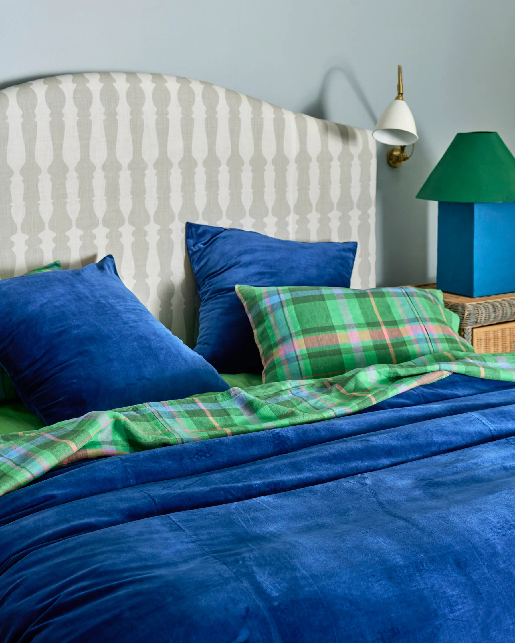 Jewel Of The Nile Tartan Linen Flat Sheet - Image 6