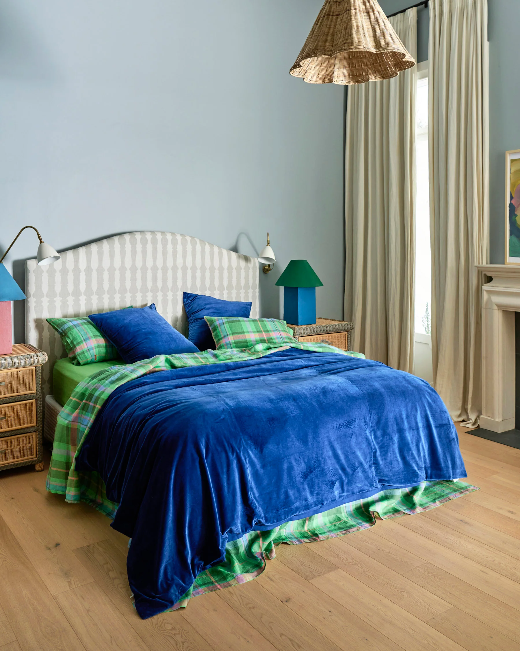 Jewel Of The Nile Tartan Linen Flat Sheet - Image 7