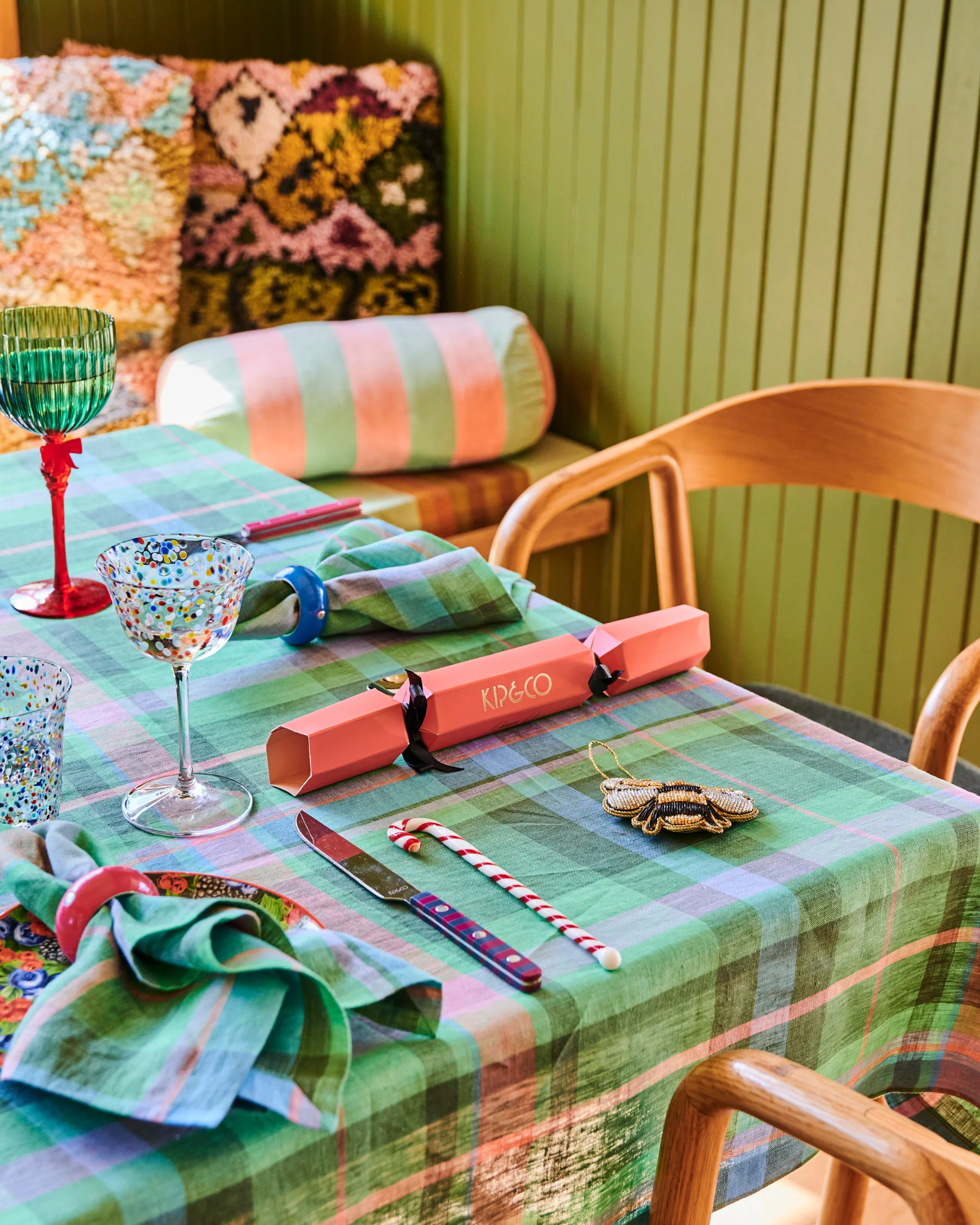 Jewel Of The Nile Tartan Linen Tablecloth - Image 6