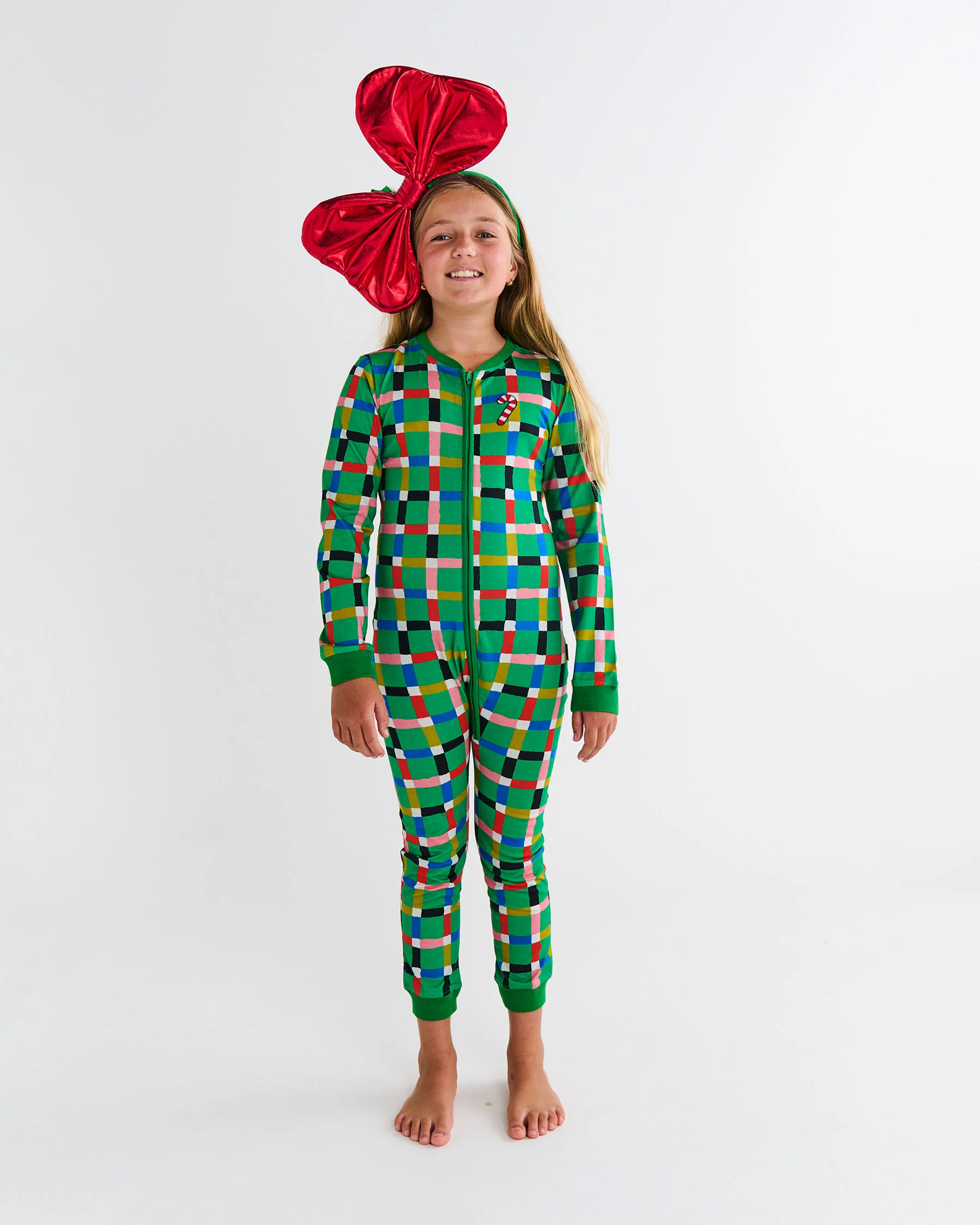 Jolly Tartan Kids Organic Cotton Pyjama Onesie