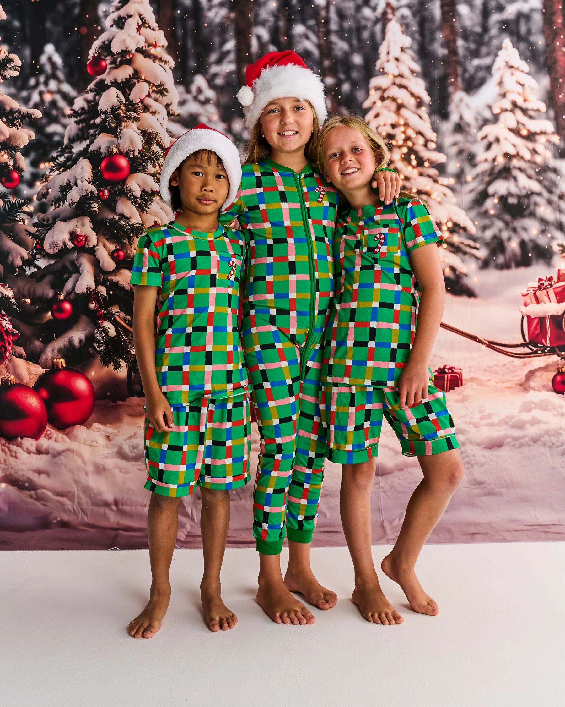 Jolly Tartan Kids Organic Cotton Pyjama Onesie - Image 3