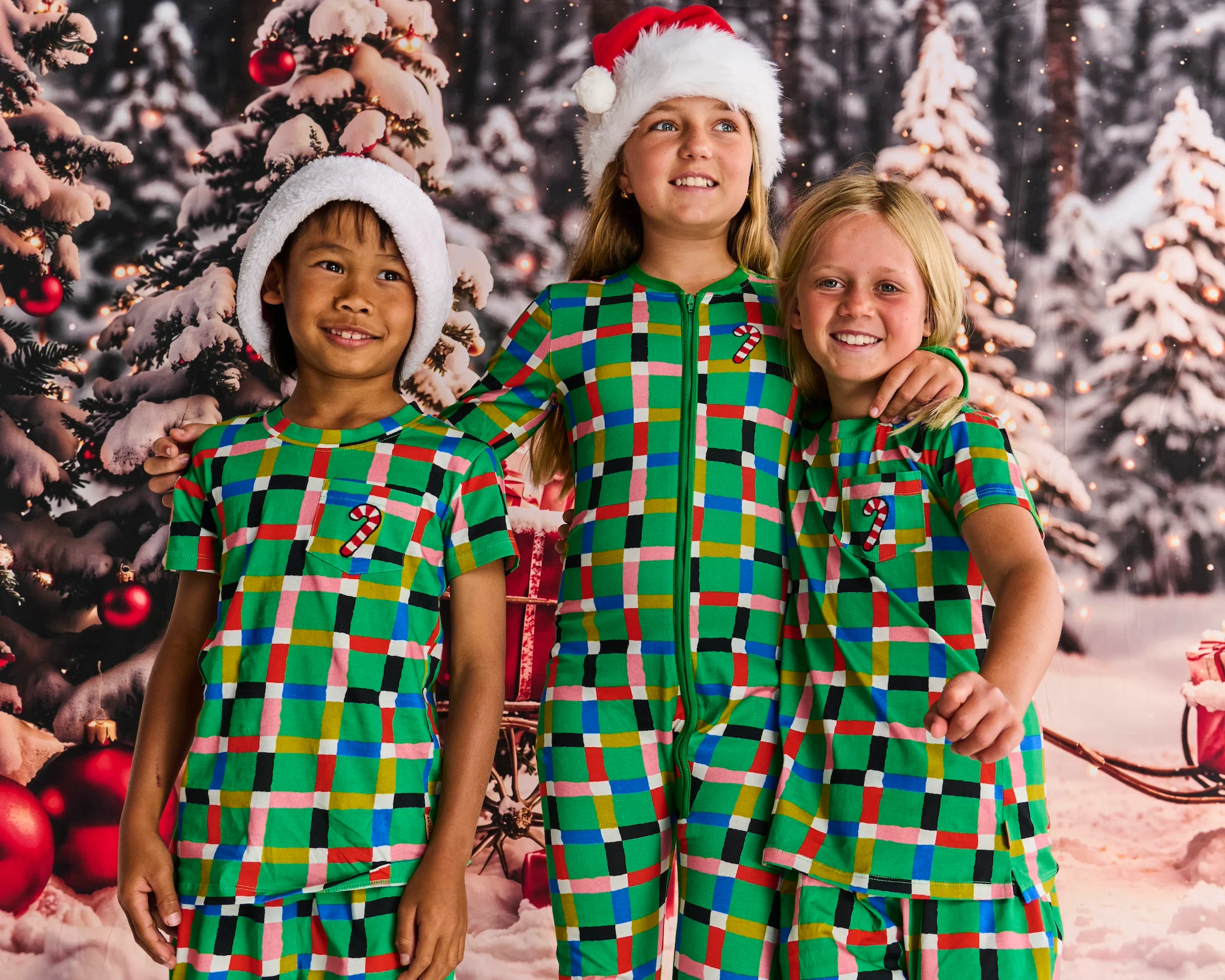 Jolly Tartan Kids Organic Cotton Pyjama Onesie - Image 4