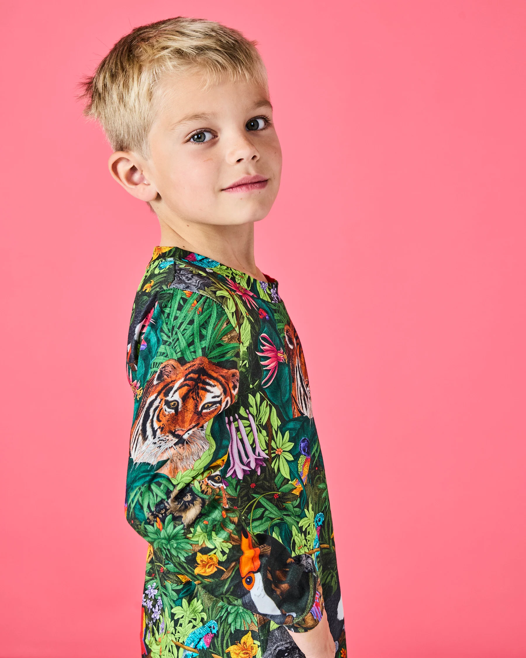 Jungle Life Kids Organic Cotton Long Sleeve Top & Pant Pyjama Set - Image 4