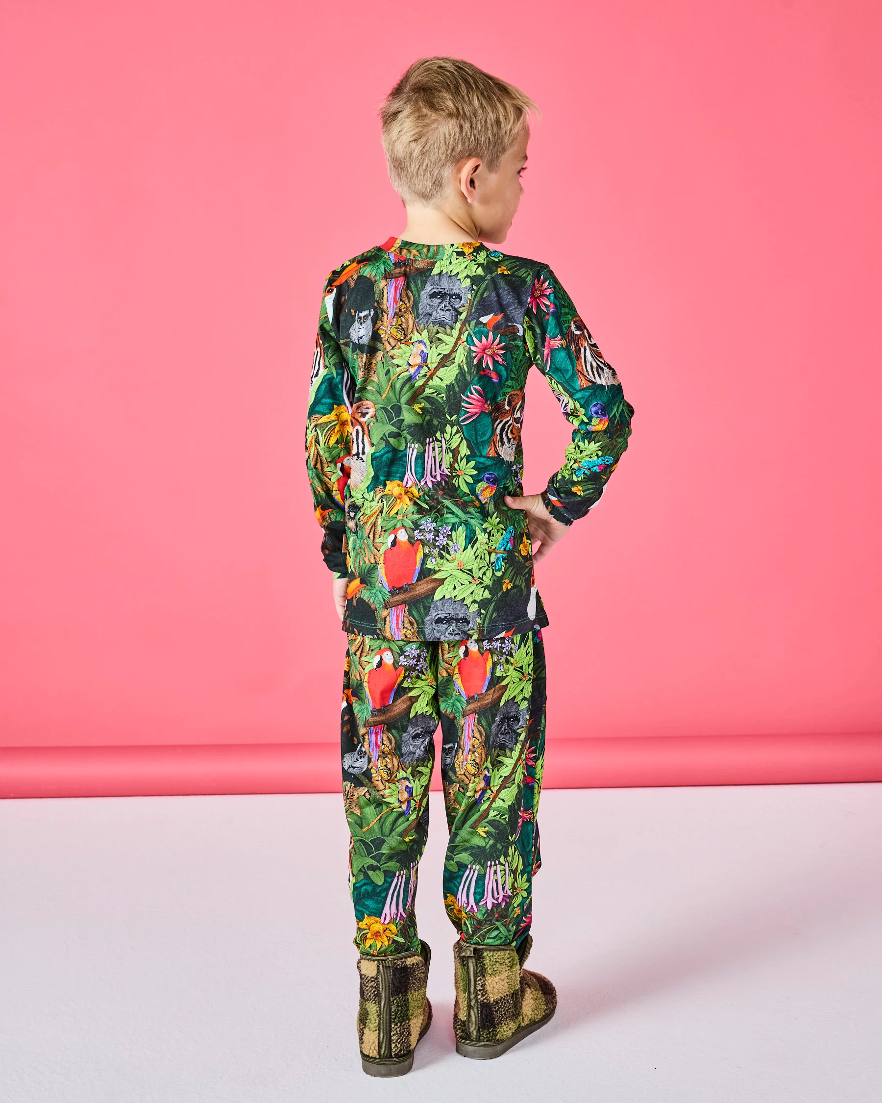 Jungle Life Kids Organic Cotton Long Sleeve Top & Pant Pyjama Set - Image 5