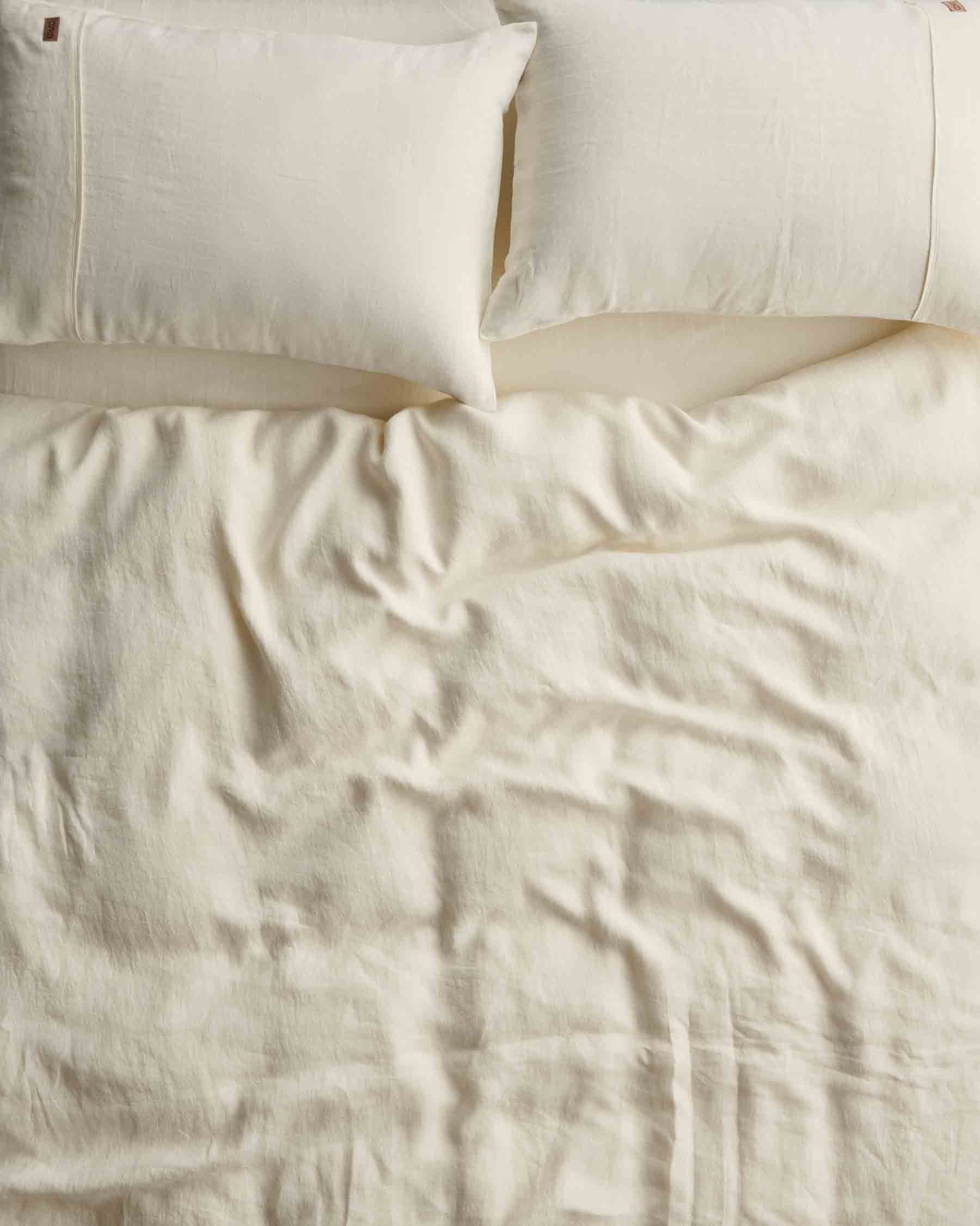 Cloud Dancer Linen Quilt Cover - Image 5