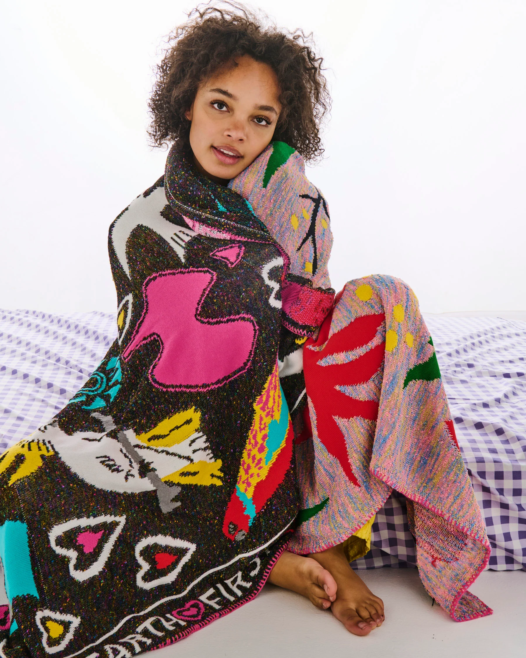Kip&Co x Jenny Kee Our Precious Planet Knitted Blanket - Image 2
