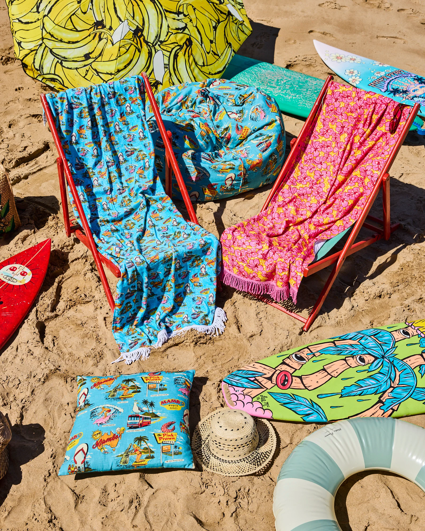 Kip&Co x Mambo Funshine Coast Printed Terry Beach Towel - Image 2