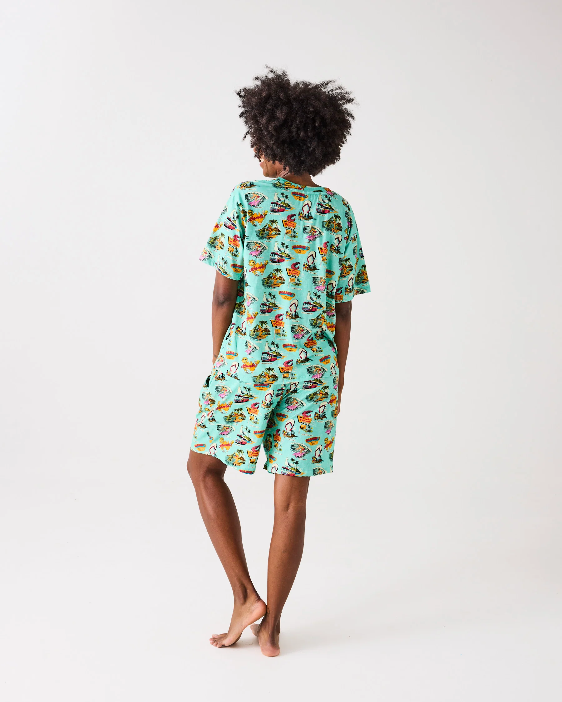 Kip&Co x Mambo Mambo World Men's Organic Cotton Shorts & Tee Pyjama Set - Image 2