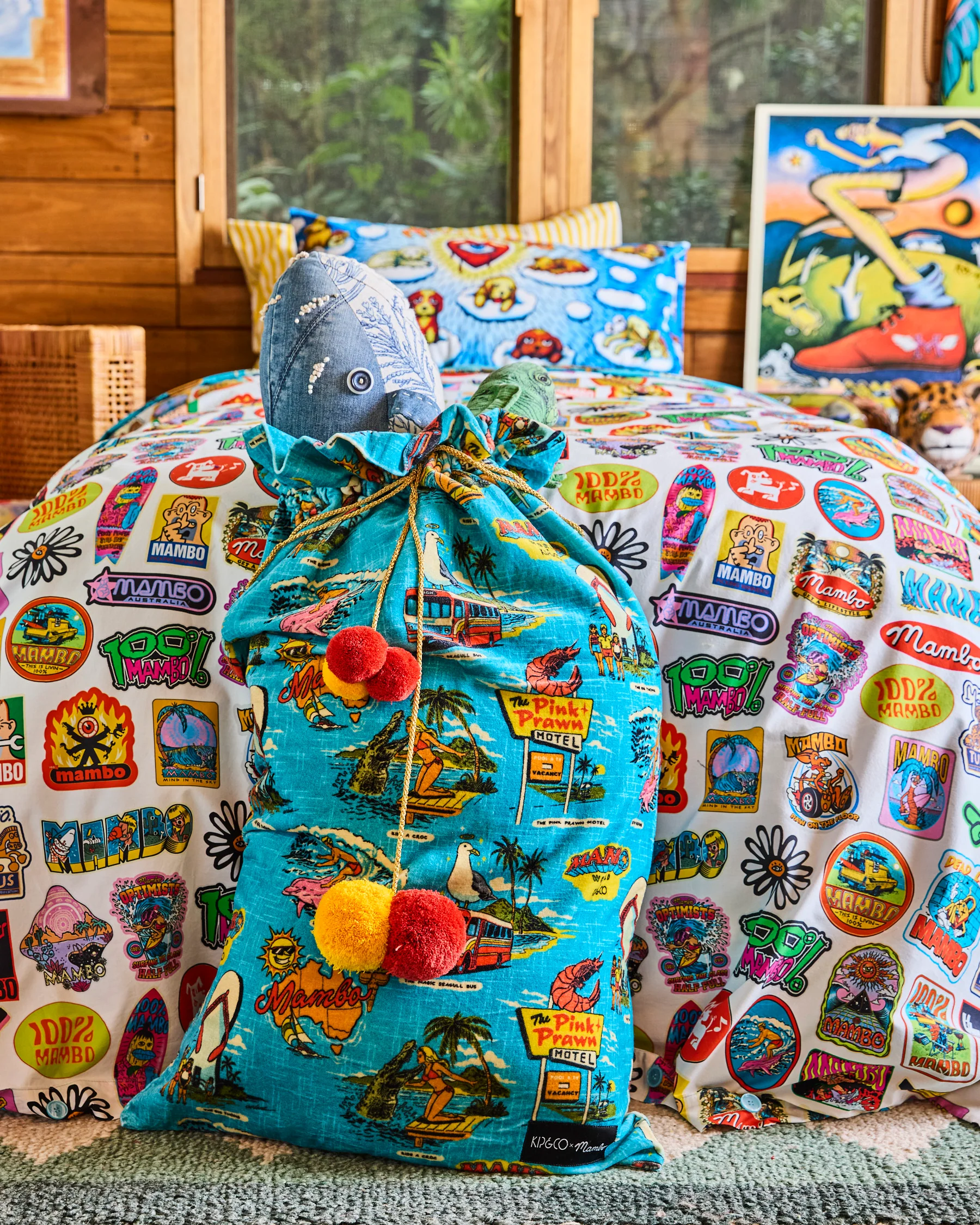 Kip&Co x Mambo Mambo World Velvet Santa Sack - Image 2