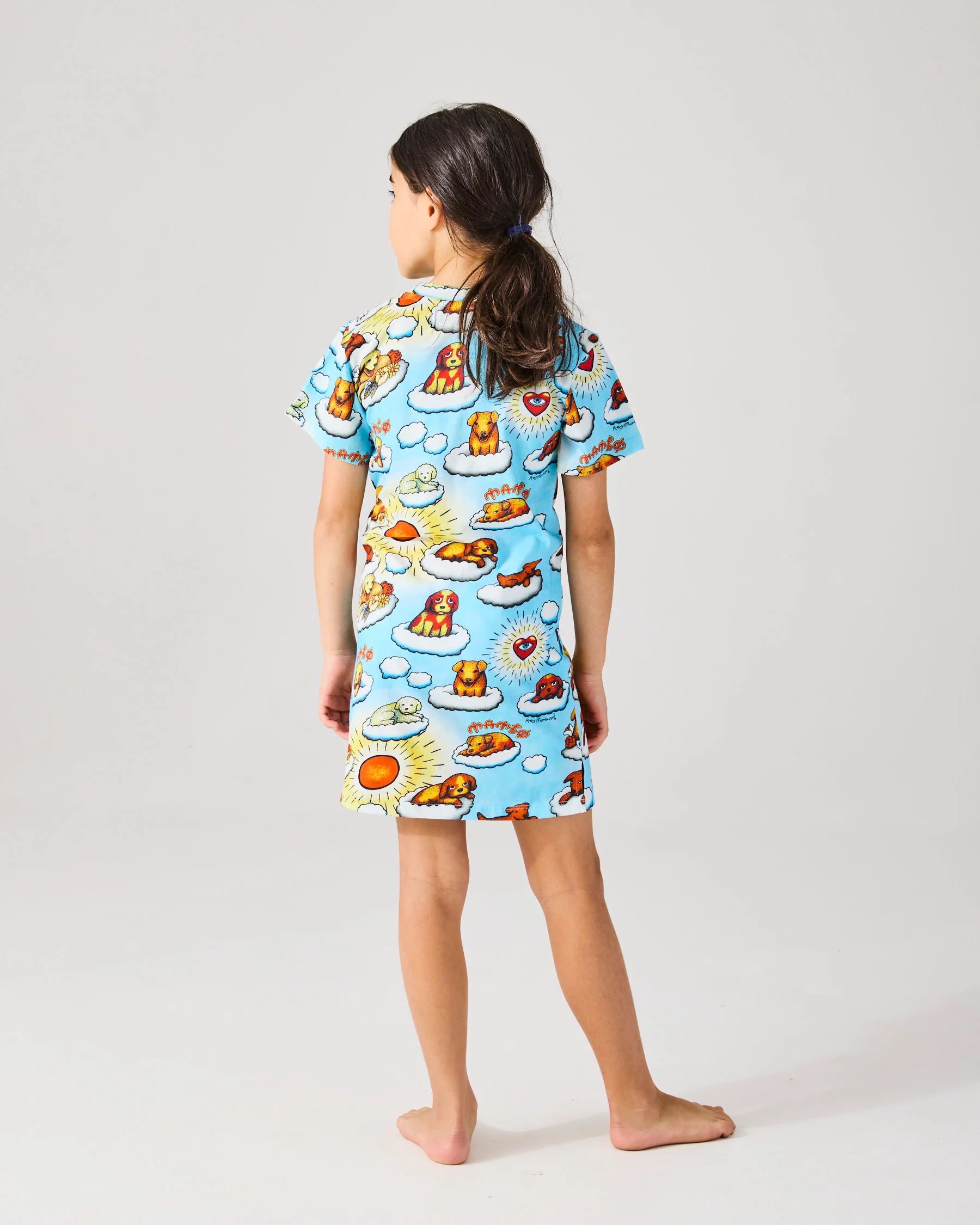 Kip&Co x Mambo Puppies Kids Organic Cotton Short Sleeve Nightie - Image 5