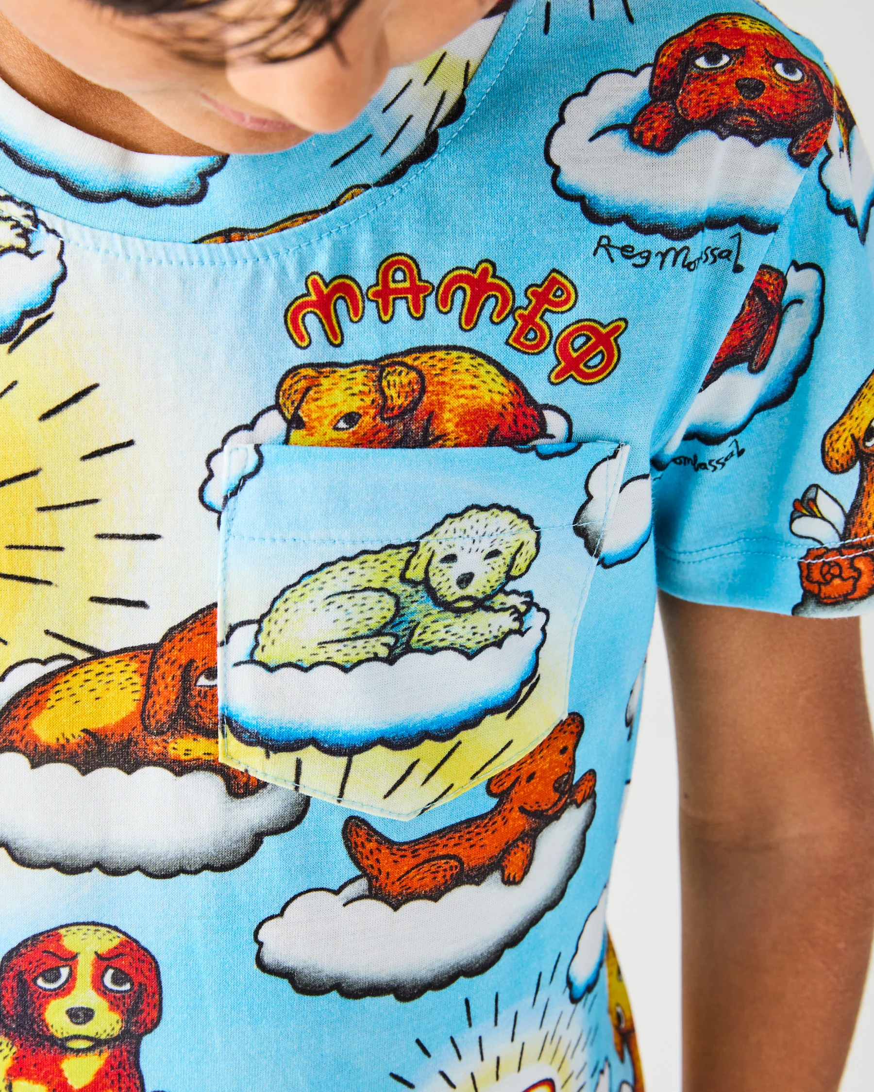 Kip&Co x Mambo Puppies Kids Organic Cotton Short Sleeve Tee & Short Pyjama Set - Image 4