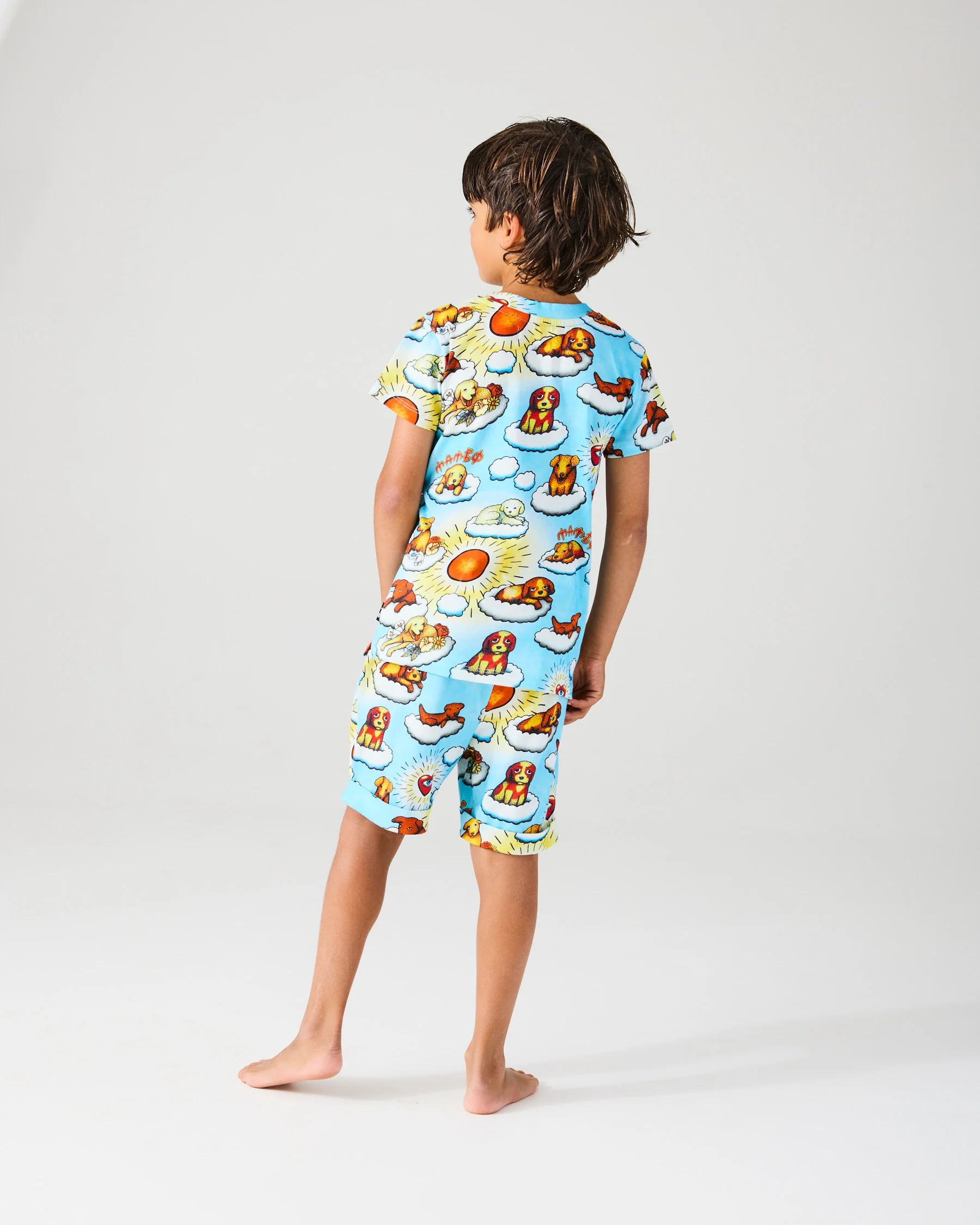 Kip&Co x Mambo Puppies Kids Organic Cotton Short Sleeve Tee & Short Pyjama Set - Image 7