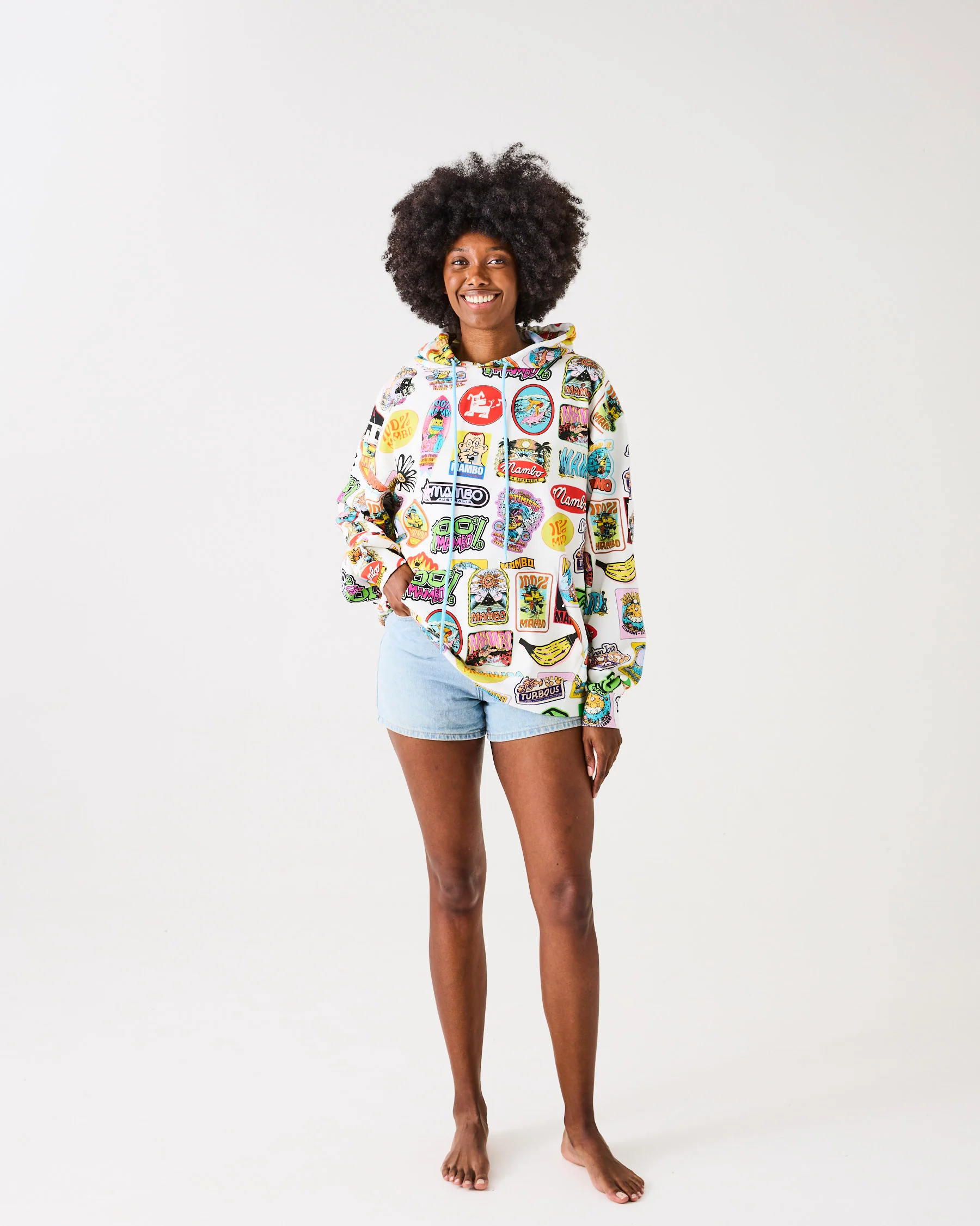 Kip&Co x Mambo Sticker Club Adult Organic Cotton Baggy Hoodie