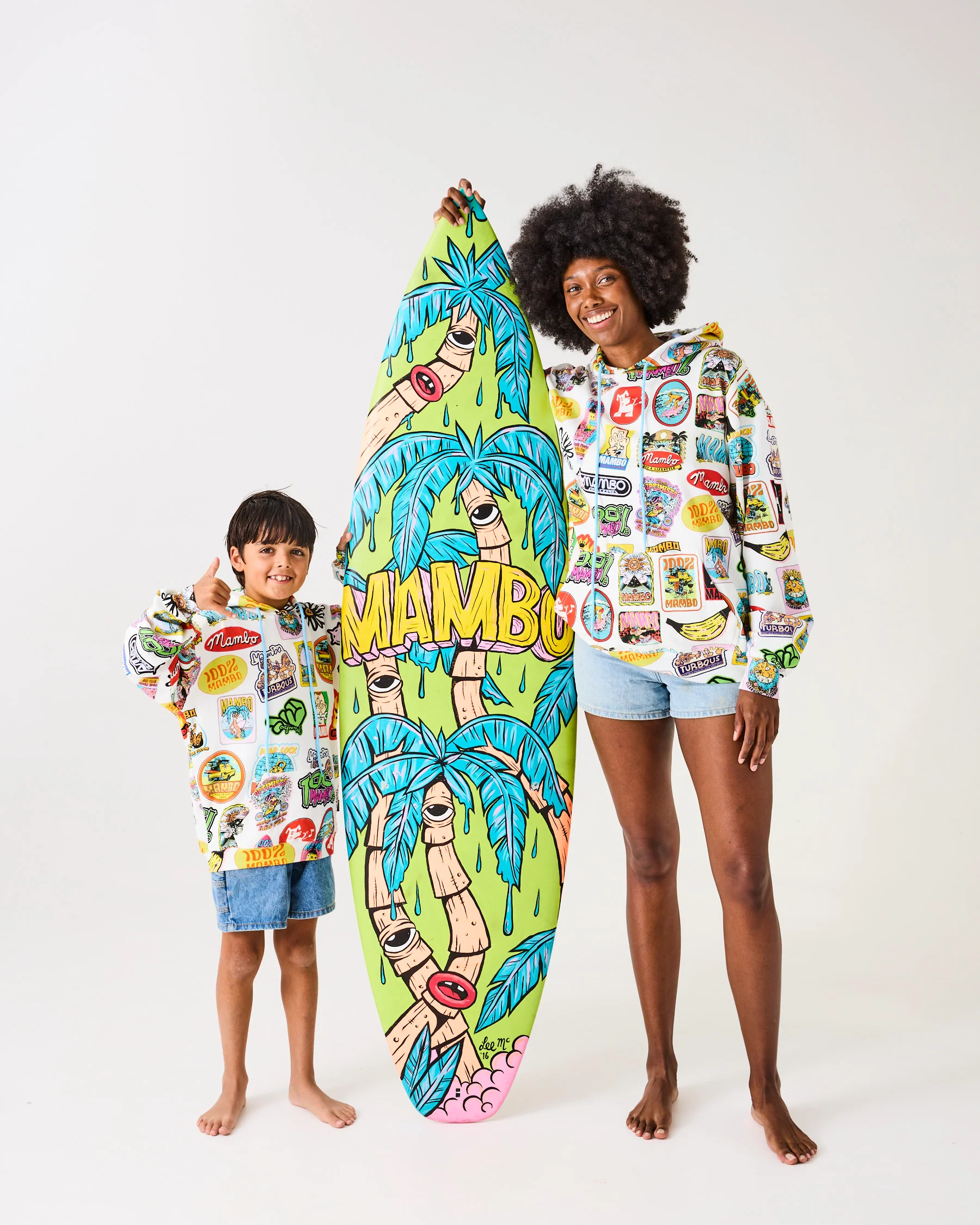 Kip&Co x Mambo Sticker Club Adult Organic Cotton Baggy Hoodie - Image 3