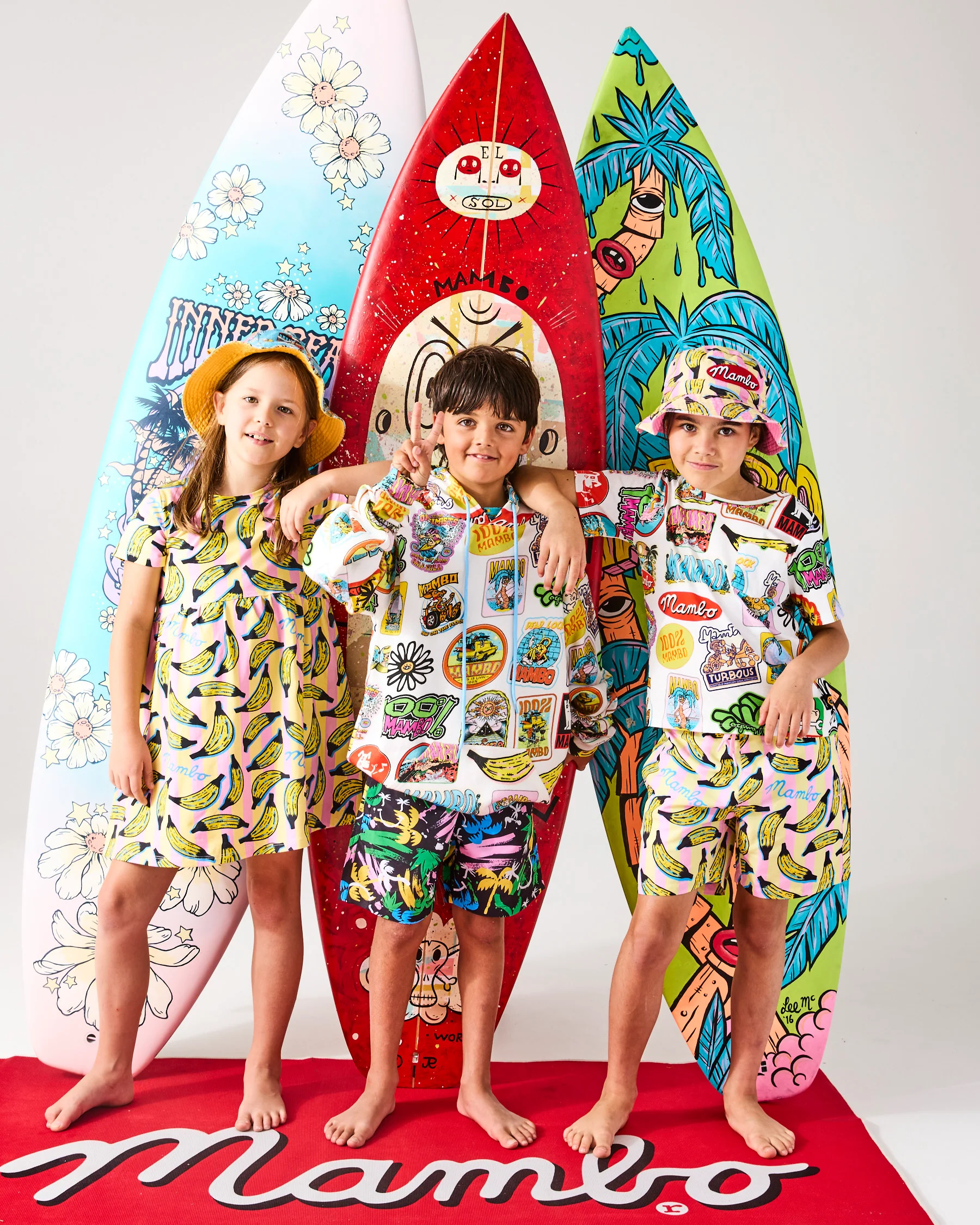 Kip&Co x Mambo Sticker Club Kids Organic Cotton Baggy Hoodie - Image 3
