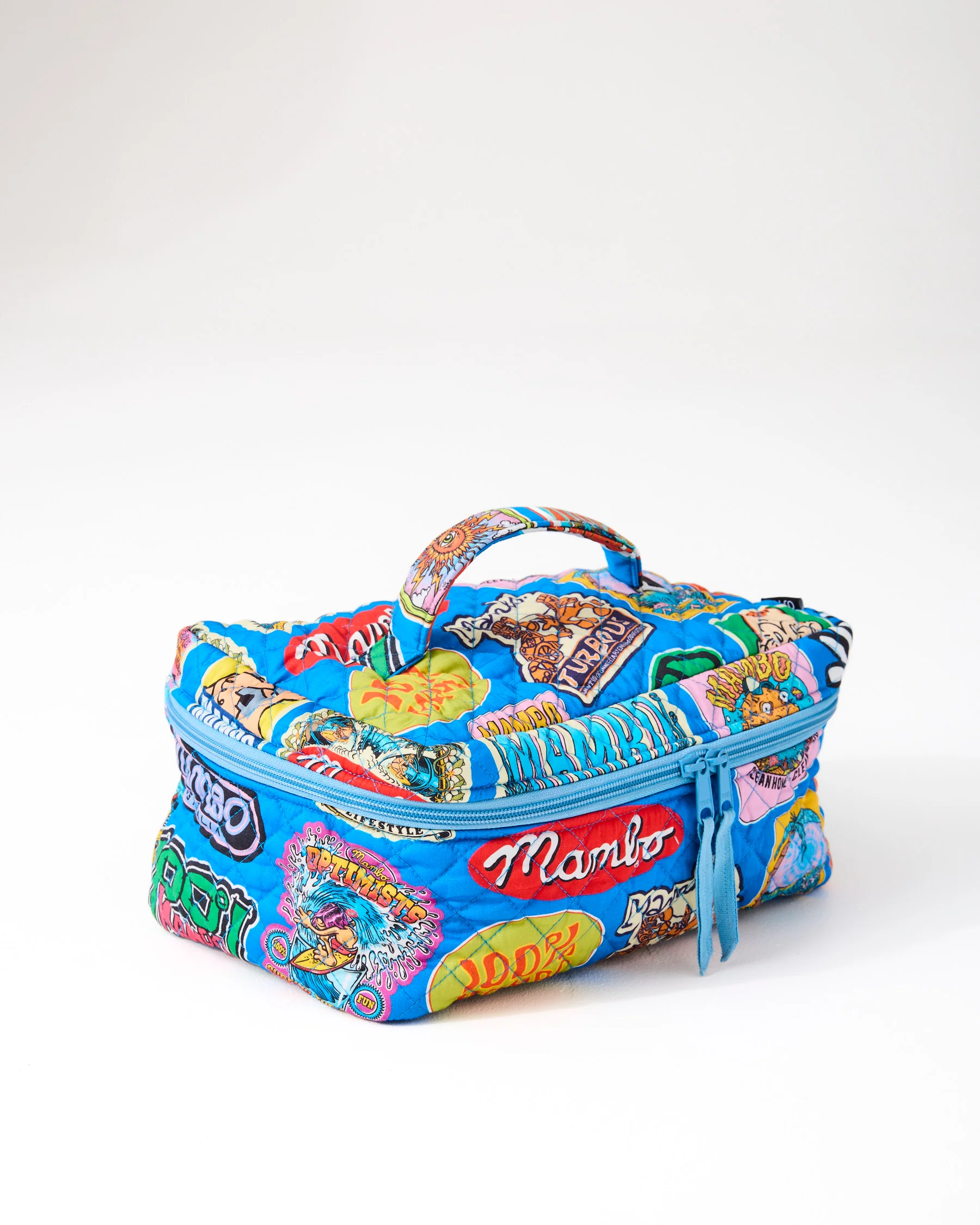 Kip&Co x Mambo Sticker Club Quilted Cotton Toiletry Case - Image 7