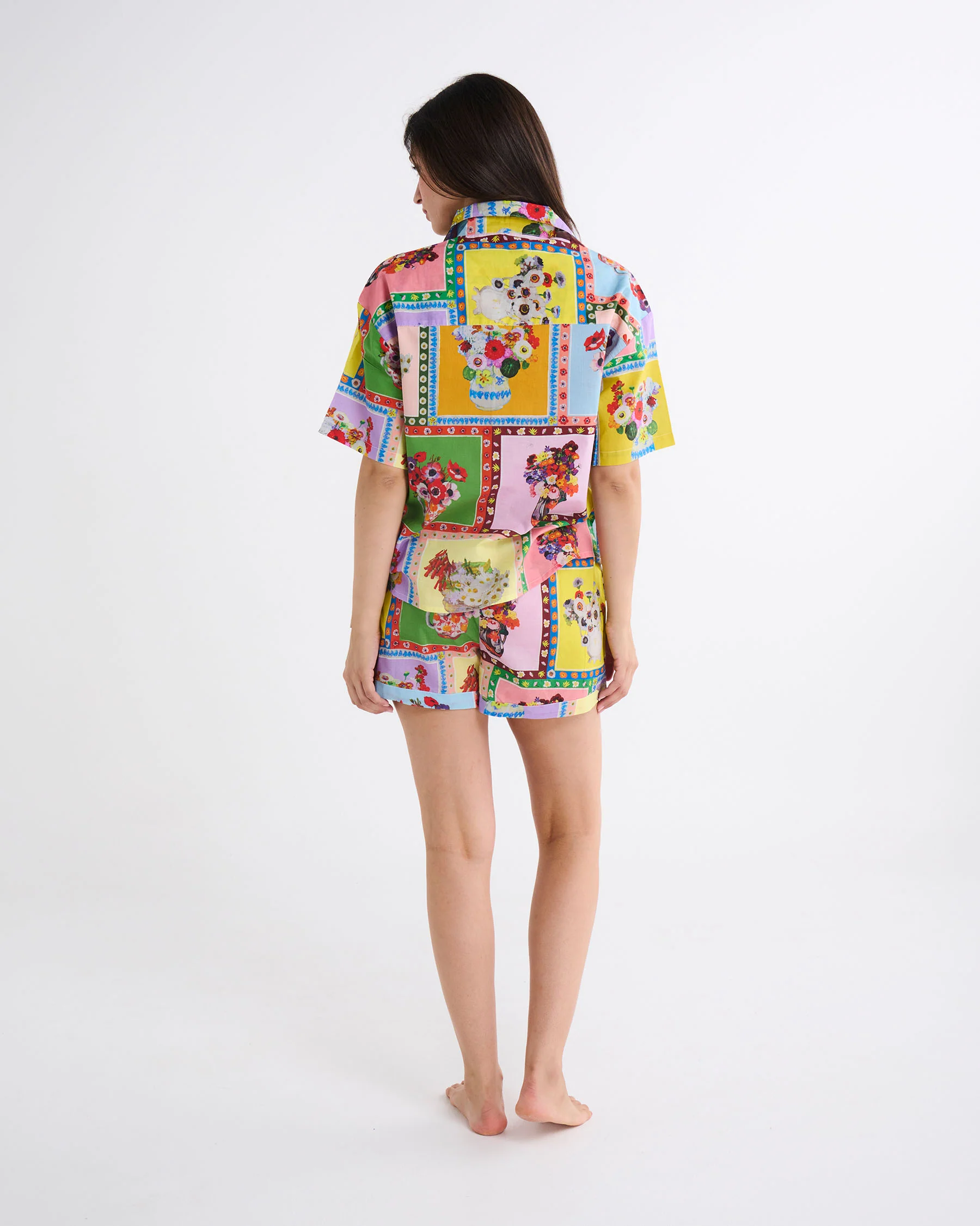 Kip&Co x Margaret Preston Margaret's Vase Adult Organic Cotton Short Sleeve Shirt & Short Pyjama Set - Image 6
