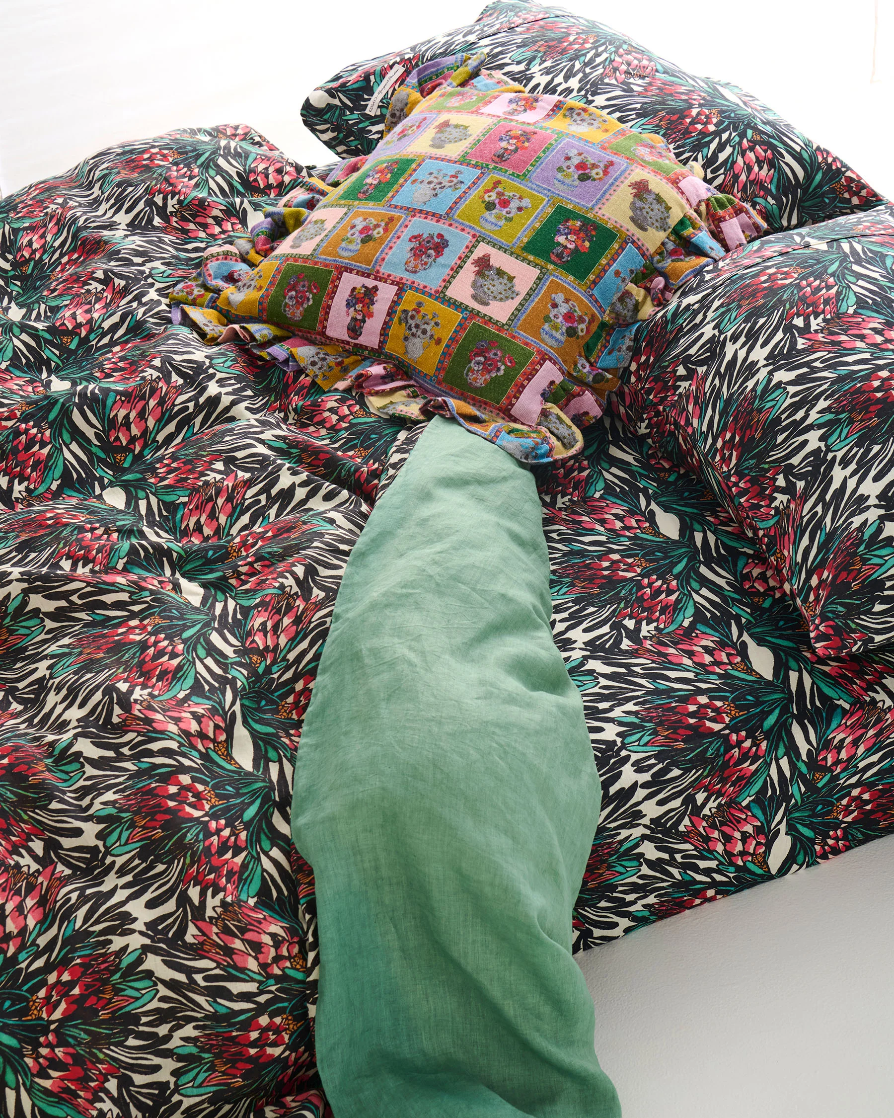 Kip&Co x Margaret Preston Margaret's Vase Frill Upholstery Cushion - Image 4