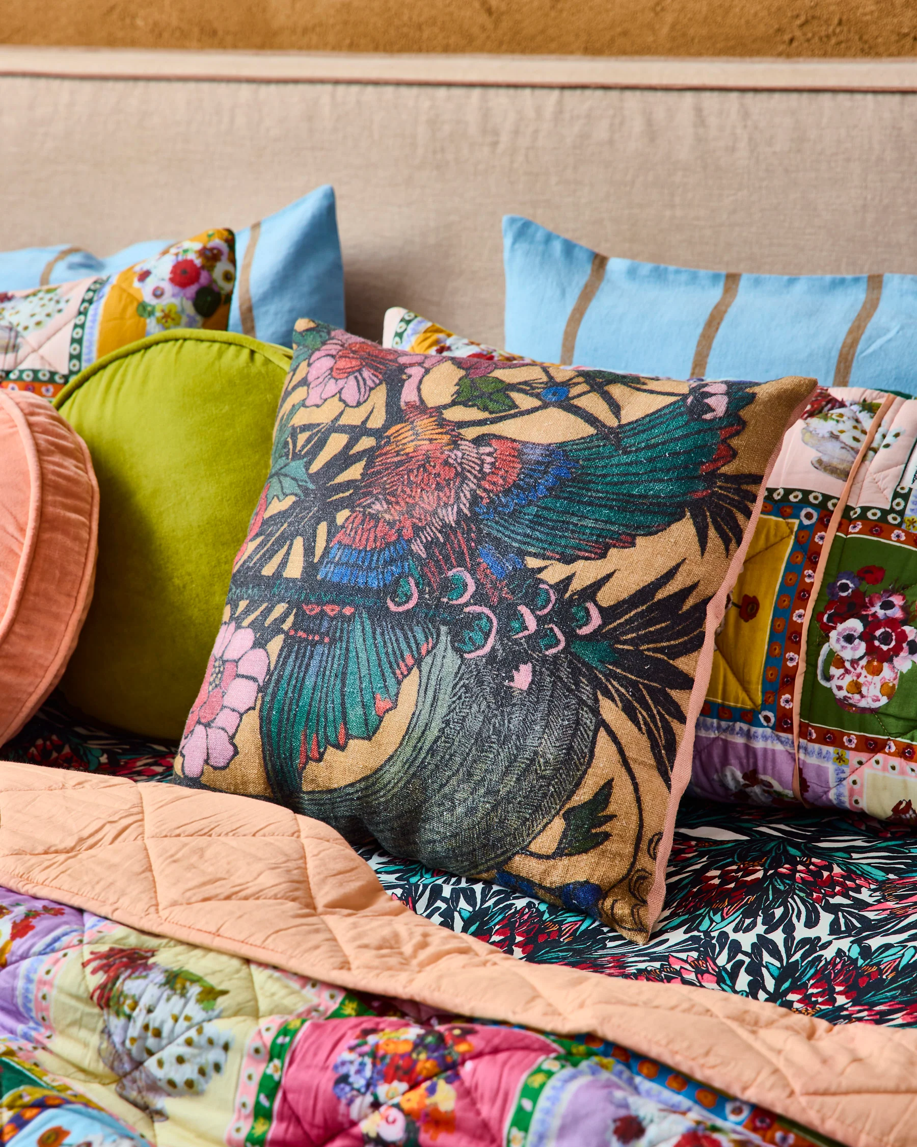 Kip&Co x Margaret Preston Protea Party Linen Fitted Sheet - Image 3