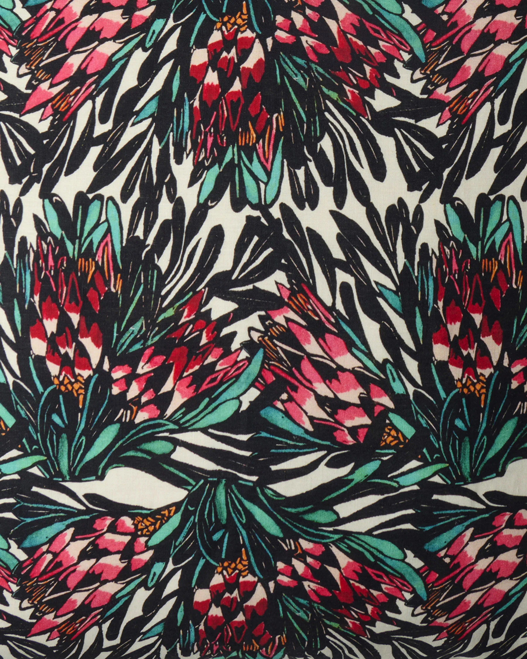 Kip&Co x Margaret Preston Protea Party Linen Fitted Sheet - Image 5
