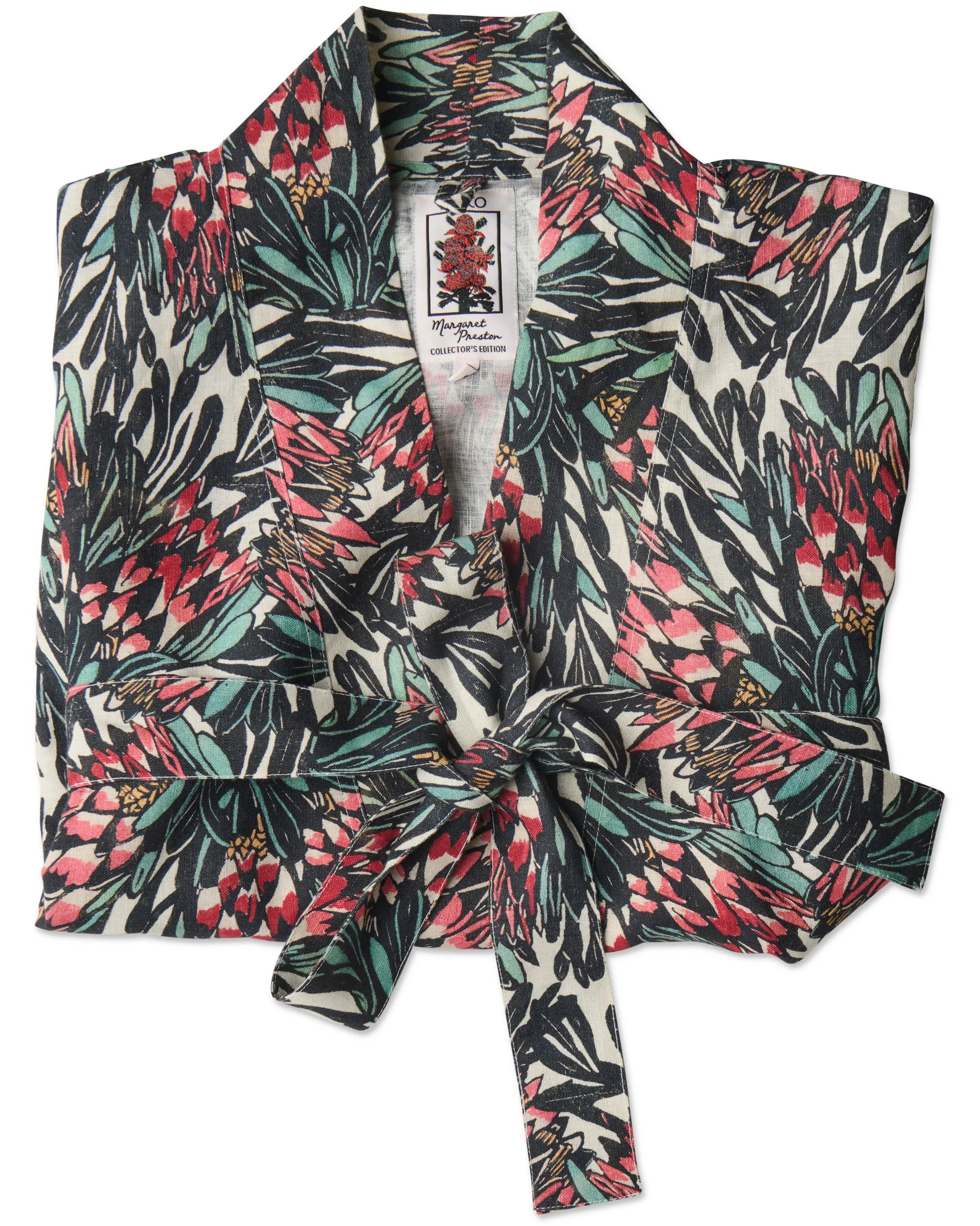 Kip&Co x Margaret Preston Protea Party Linen Robe - Image 7