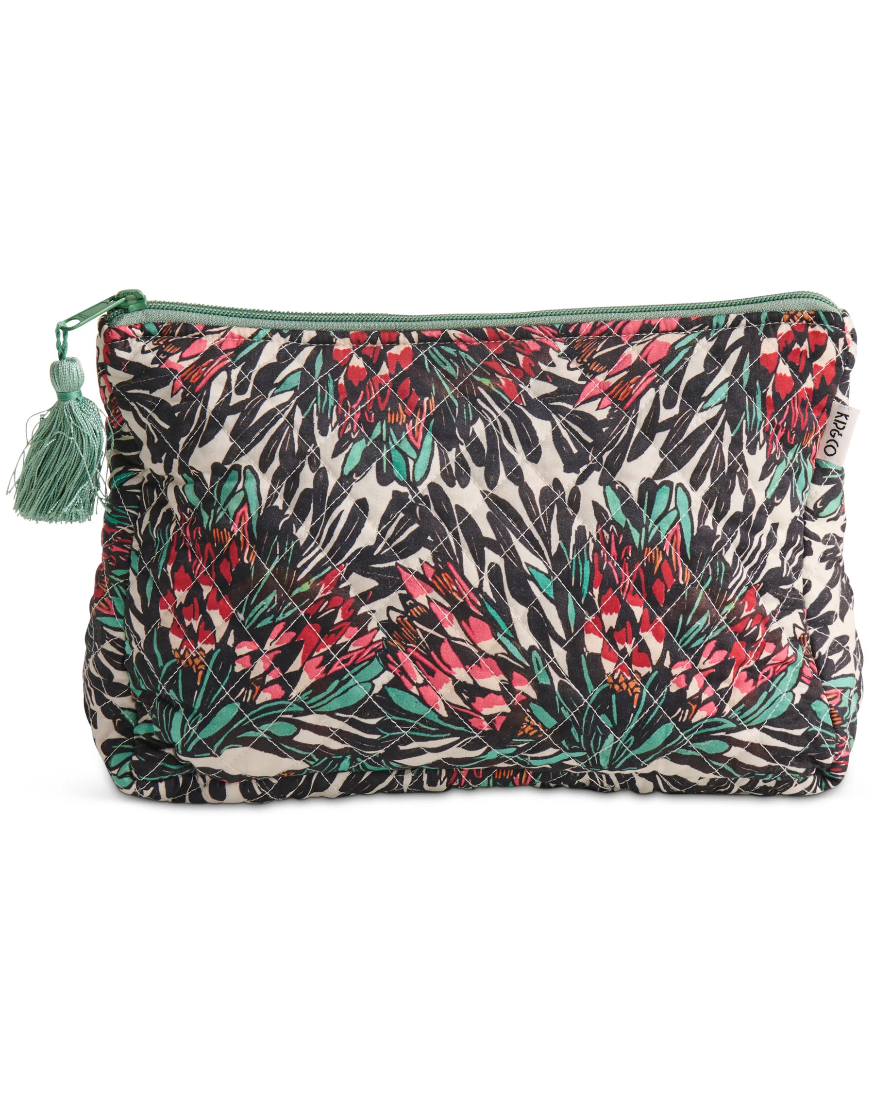 Kip&Co x Margaret Preston Protea Party Quilted Cotton Toiletry Purse
