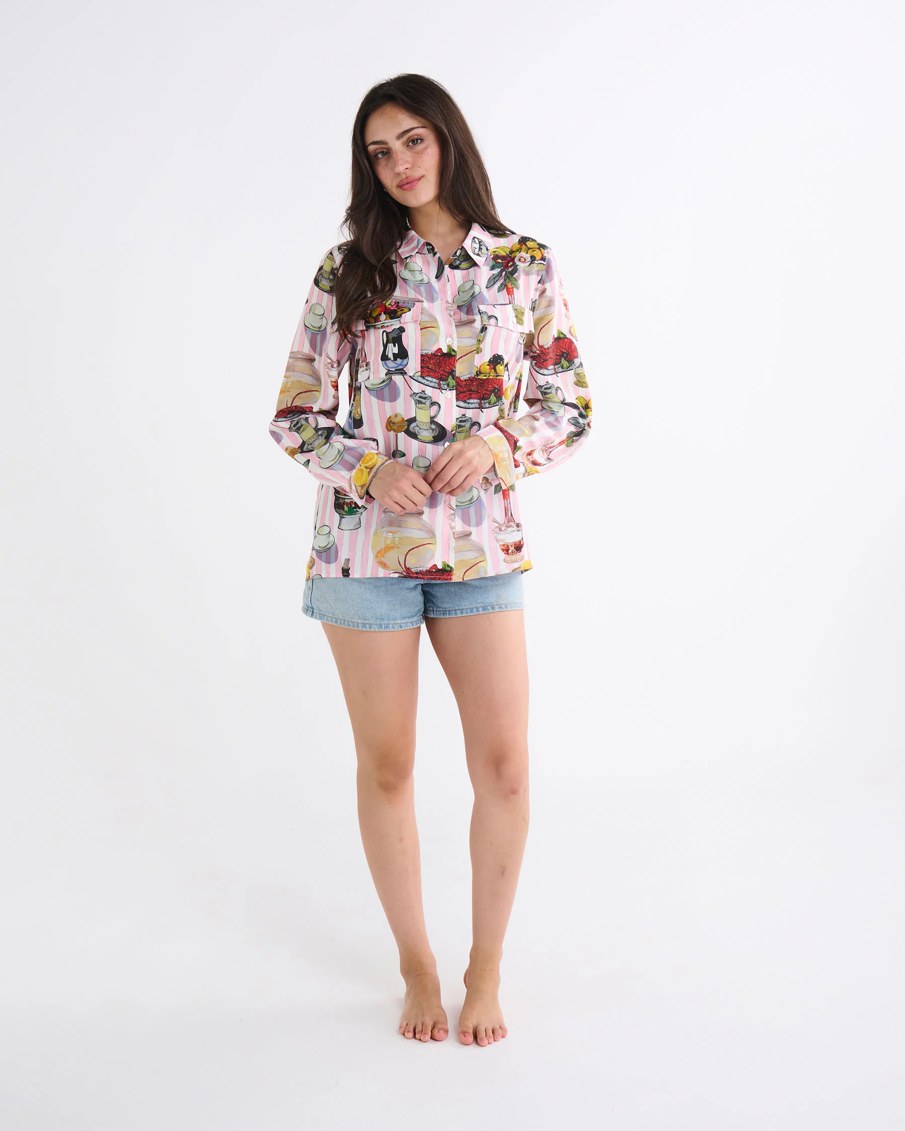 Kip&Co x Margaret Preston Still Life Silk Shirt