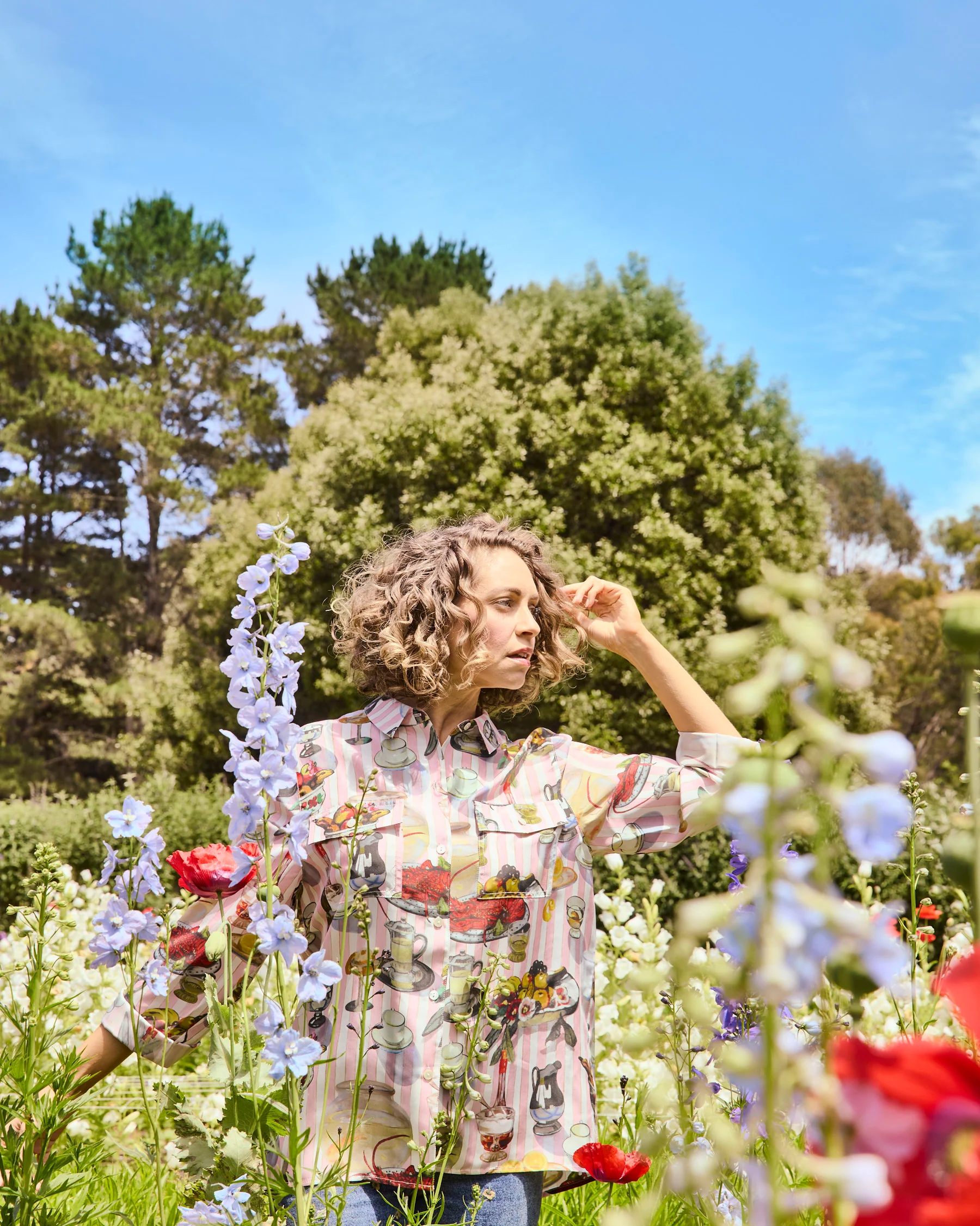 Kip&Co x Margaret Preston Still Life Silk Shirt - Image 2