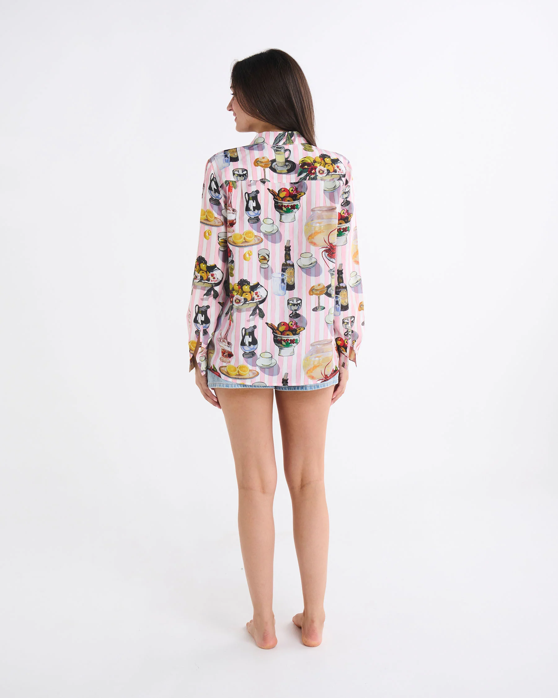 Kip&Co x Margaret Preston Still Life Silk Shirt - Image 8